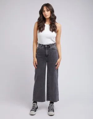 All About Eve Charlie High Rise Wide Leg Jean Washed Black