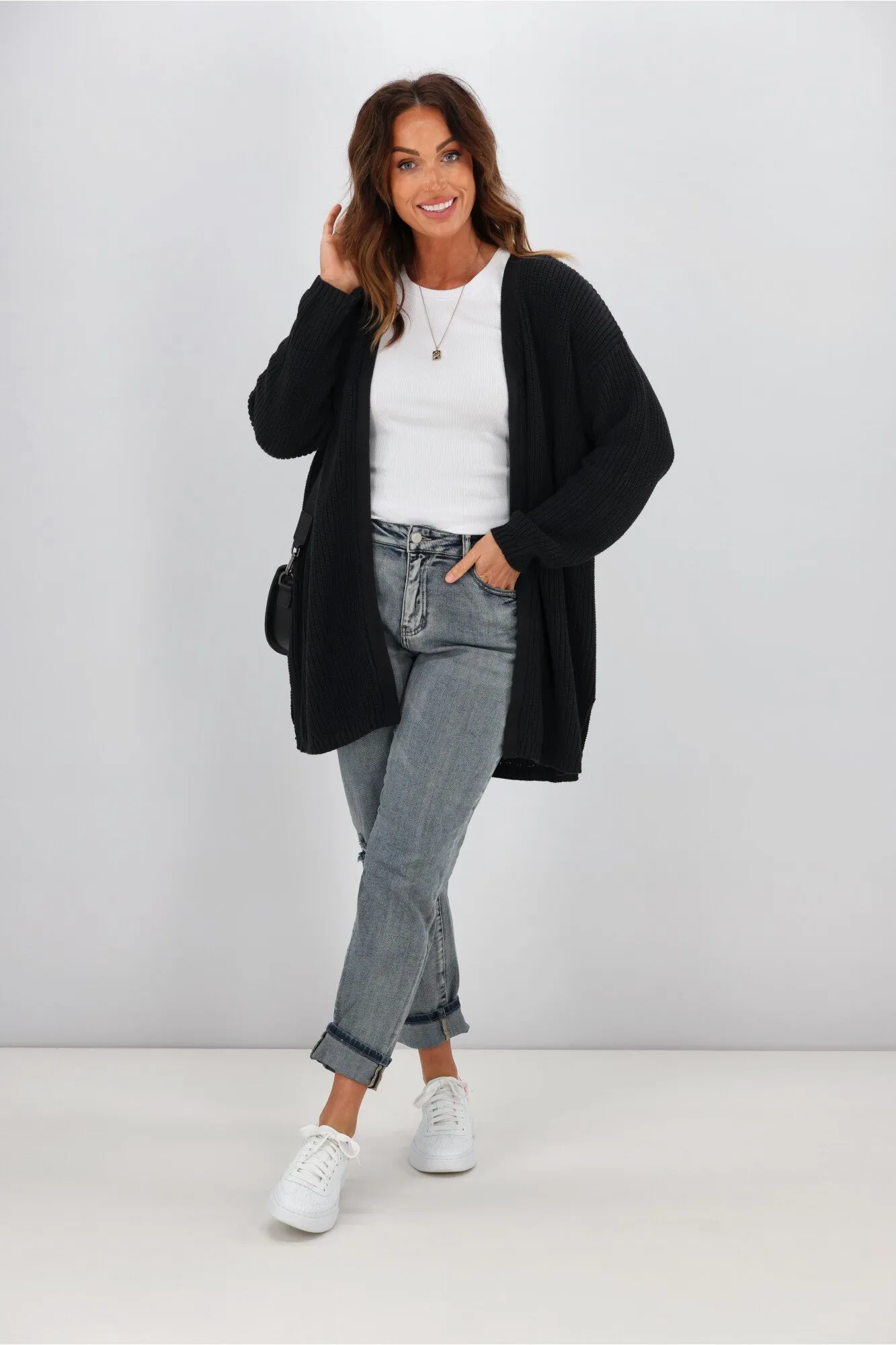 All About Eve Everyday Knit Cardi Black