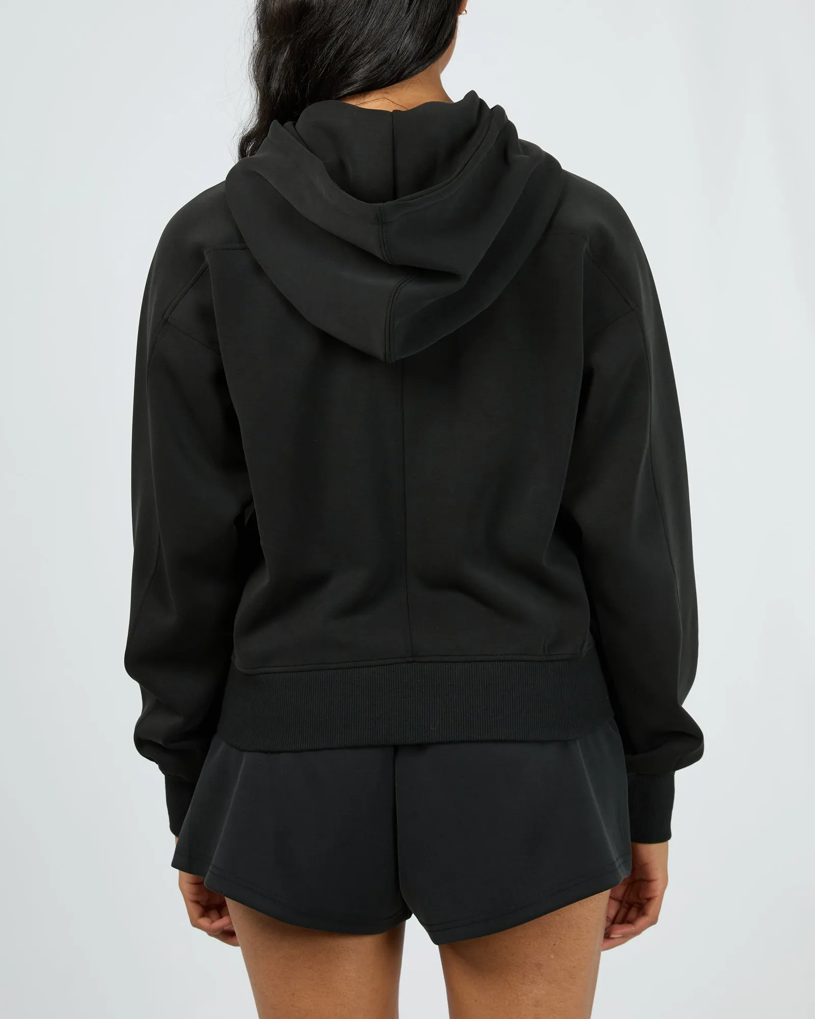 All About Eve Luxe Active Crop Hoodie Black