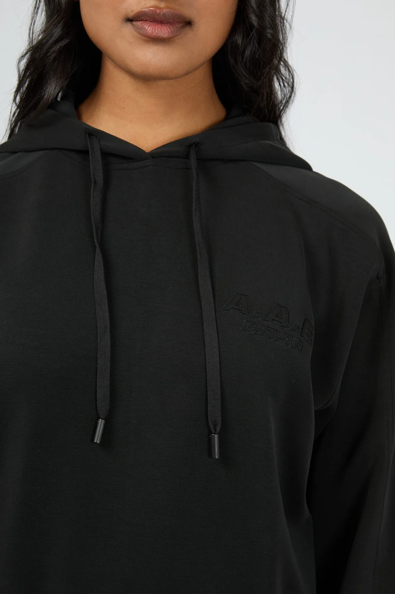 All About Eve Luxe Active Crop Hoodie Black