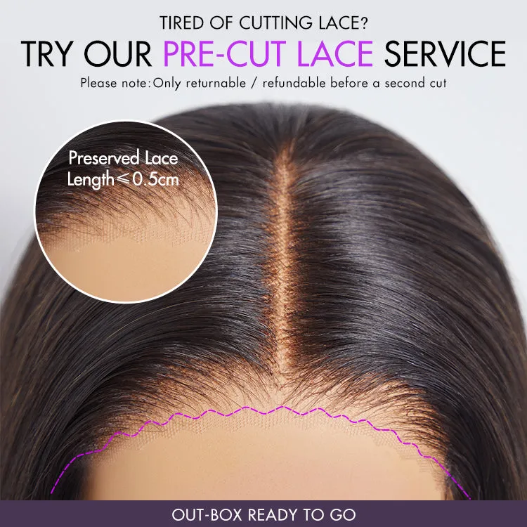 All-Day Secure Fit Silky Straight Glueless 5x5 Closure Lace Long Wig Pre-Cut Lace