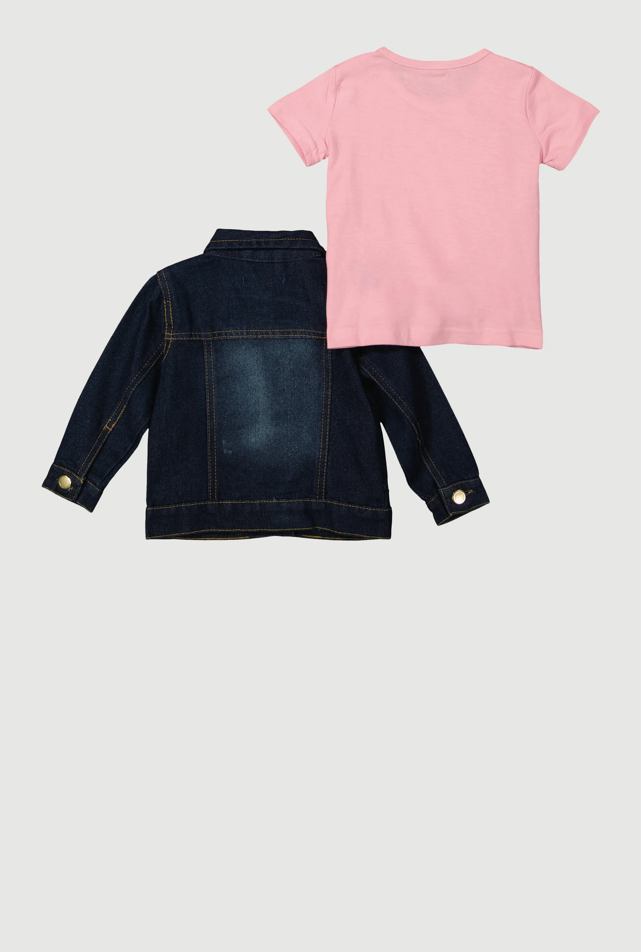 Baby Girls 12-24M Jean Jacket with Graphic Tee