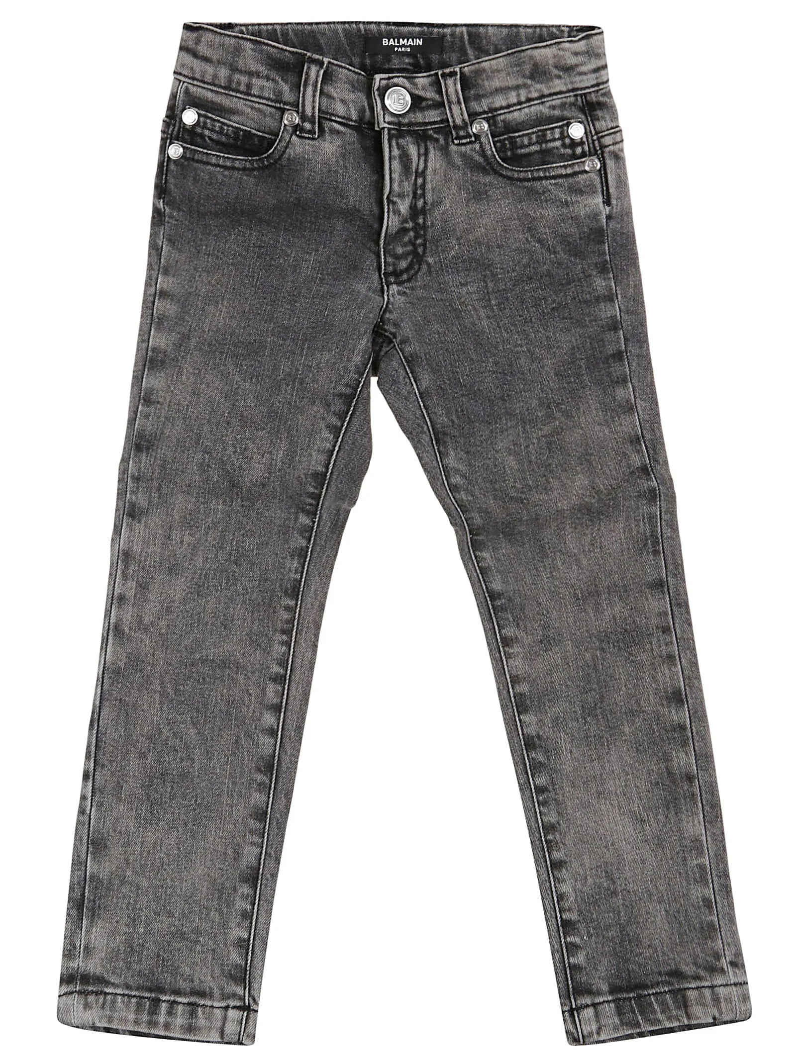 Balmain Kids Mid-Waisted Skinny Jeans