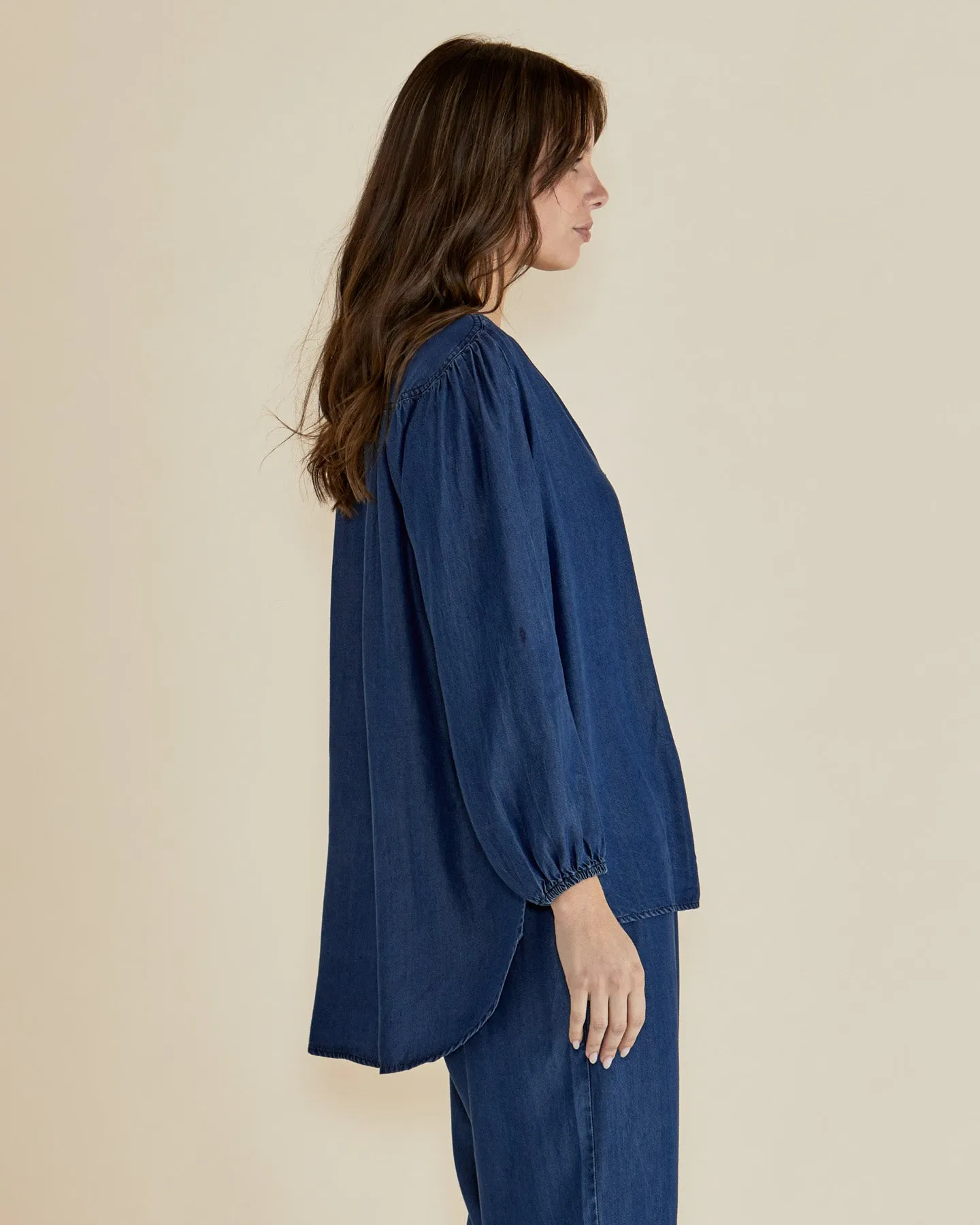 Betty Basics London Lyocell Blouse Dark Indigo