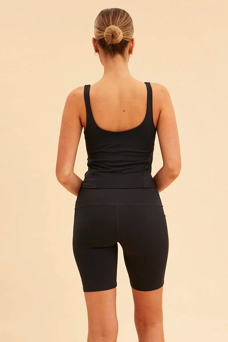 Black Sara 7" Bike Short