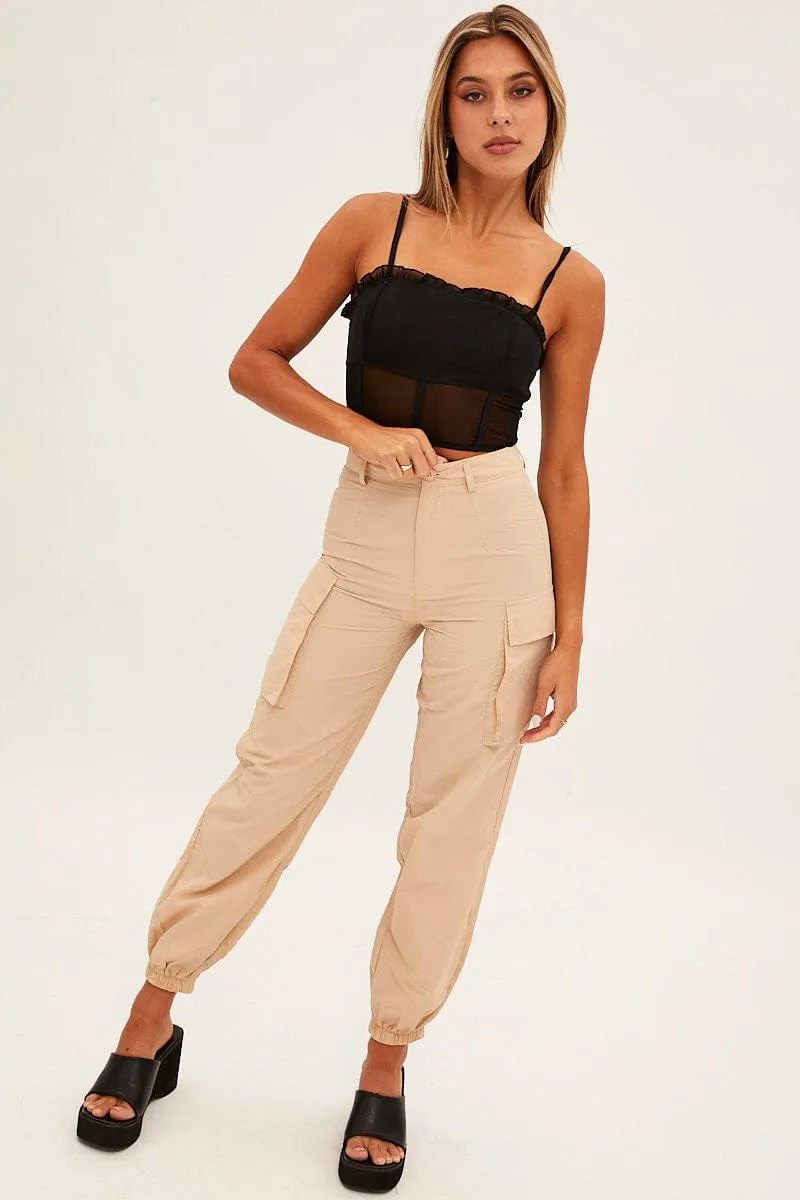 Black Sleeveless Cami Top