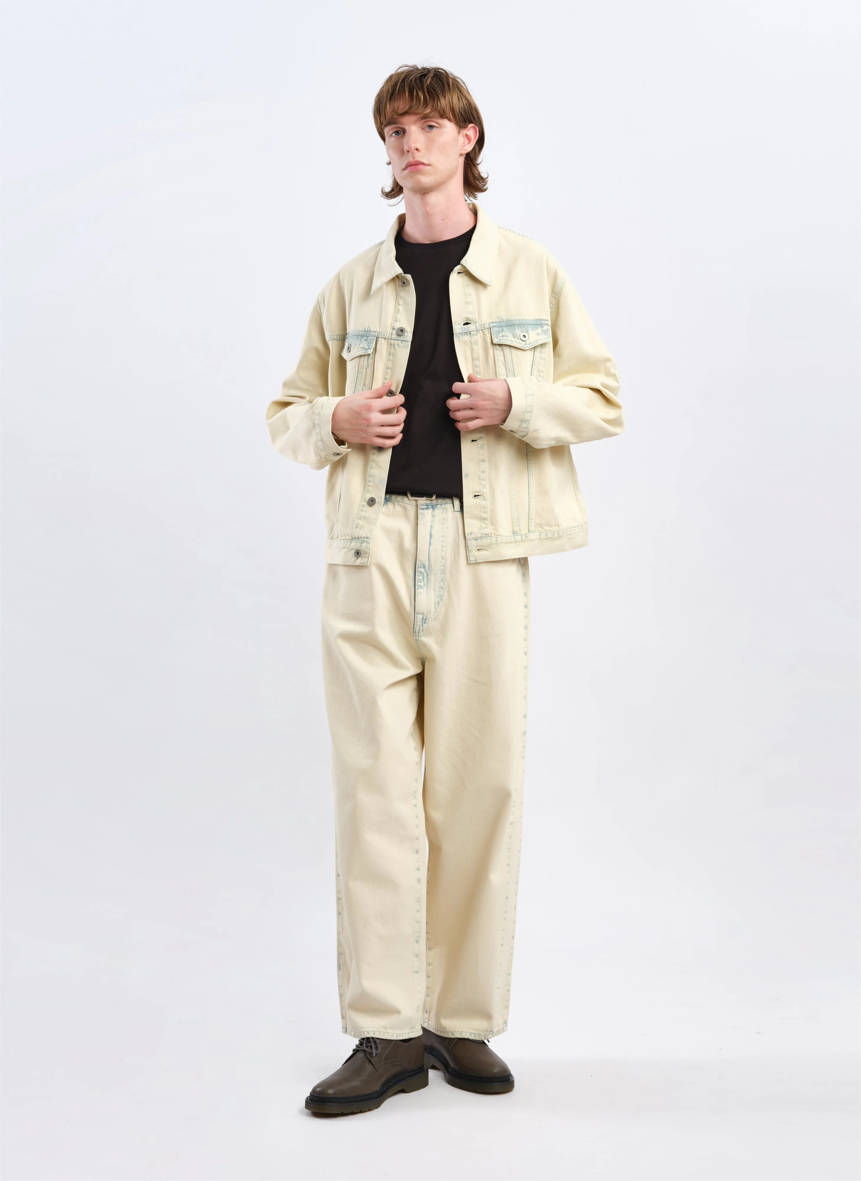 Bleached Wash Cotton Denim Jeans