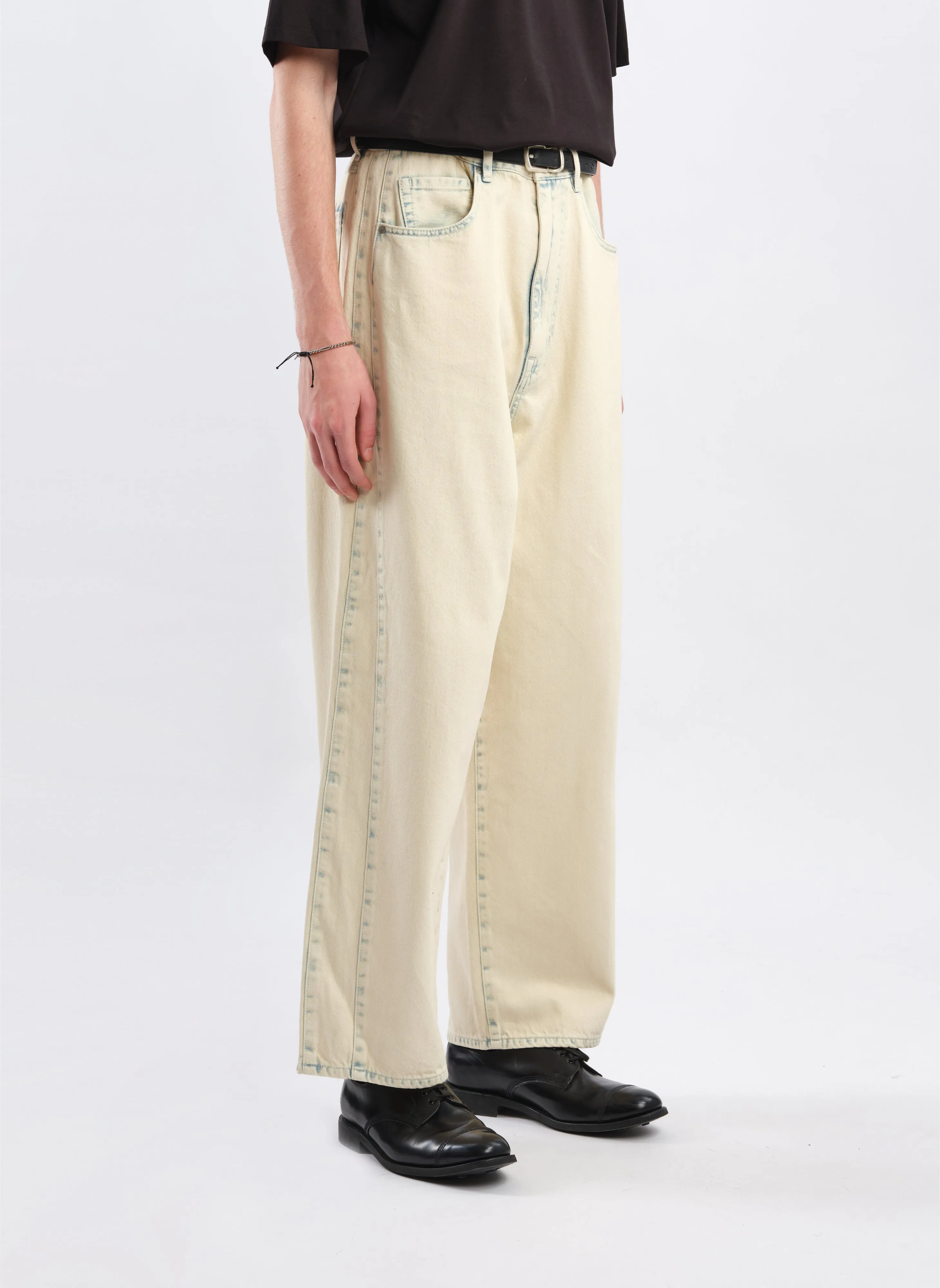 Bleached Wash Cotton Denim Jeans