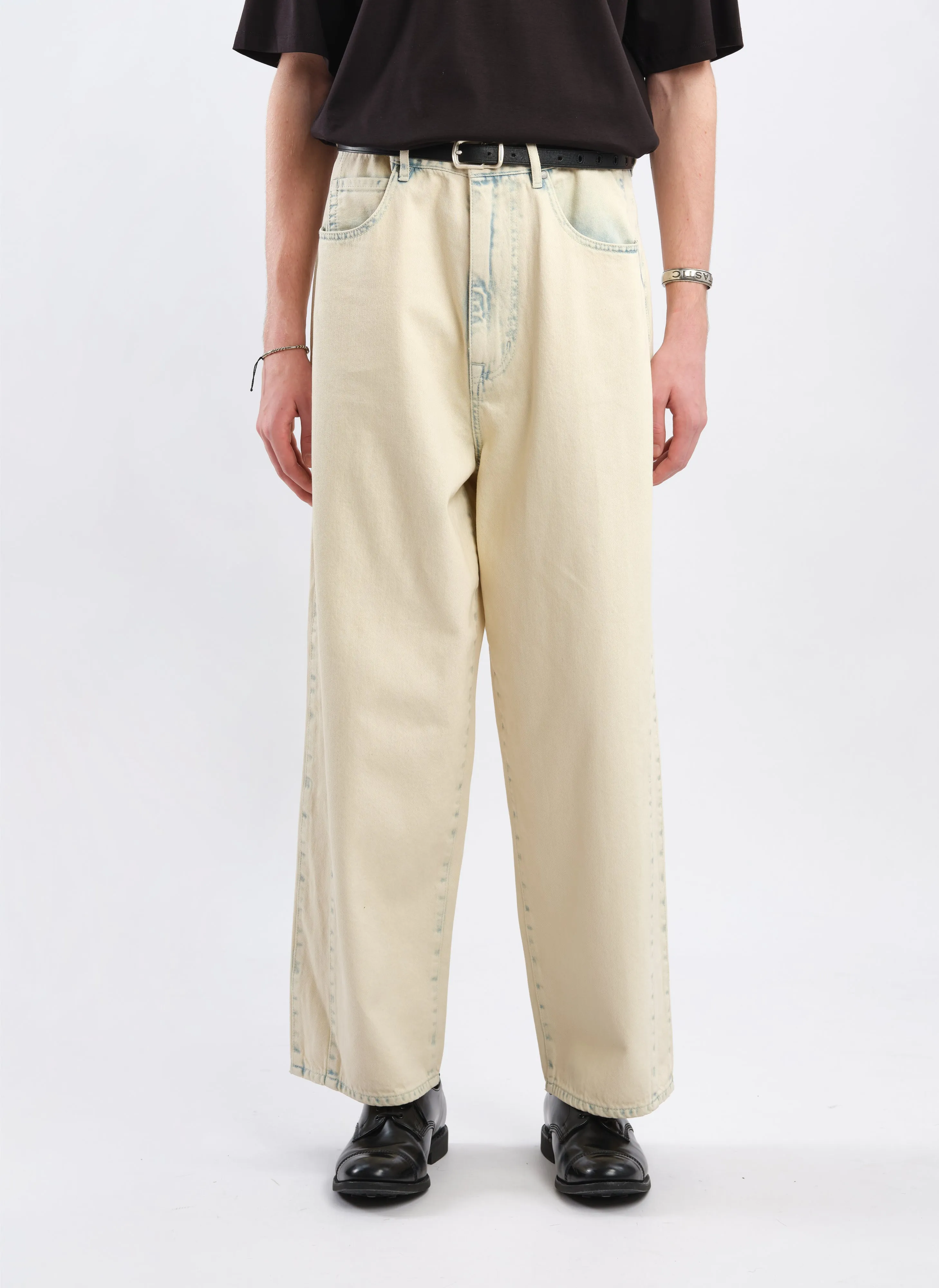 Bleached Wash Cotton Denim Jeans