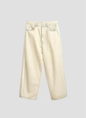 Bleached Wash Cotton Denim Jeans