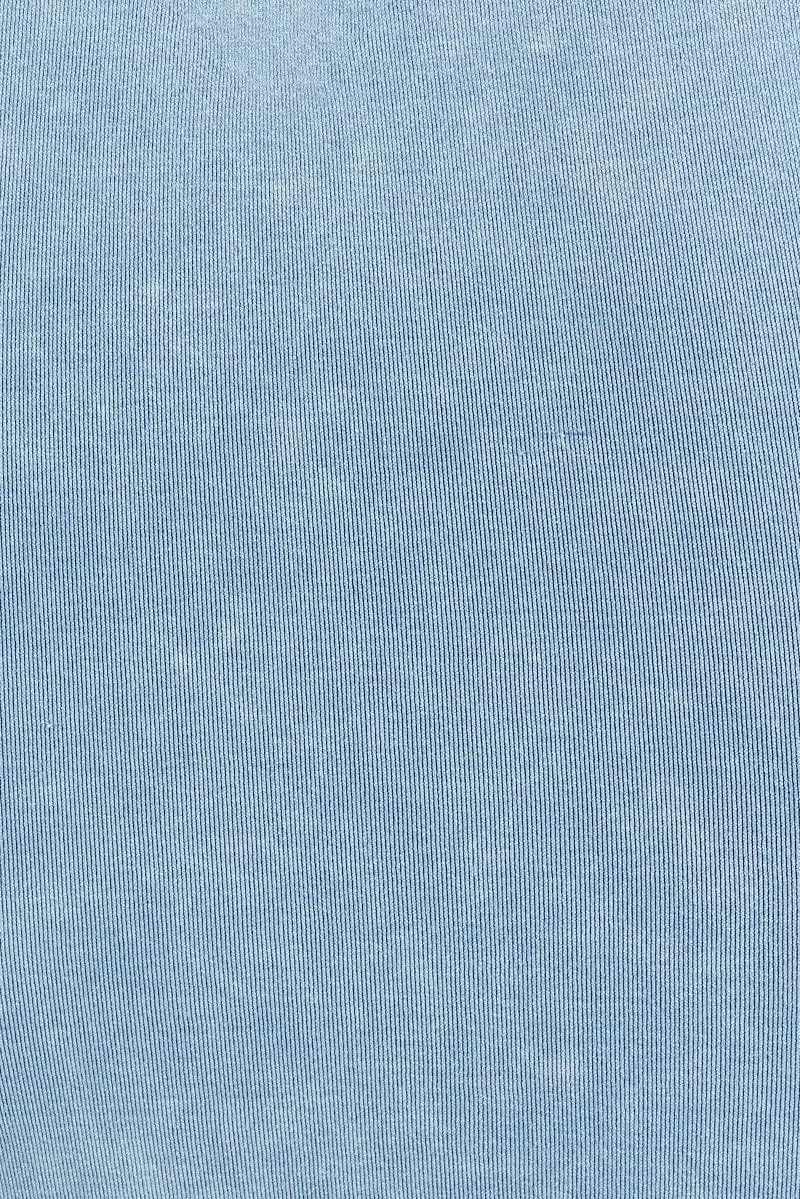 Blue Tank Top Crew Neck Washed Seamless