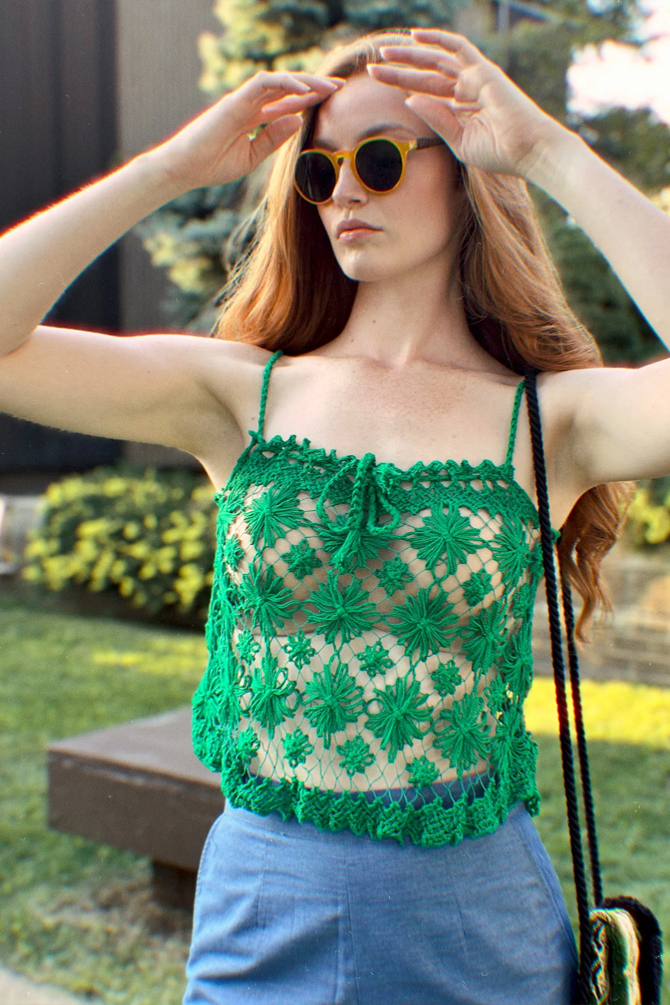 Cintia Filé Lace Top