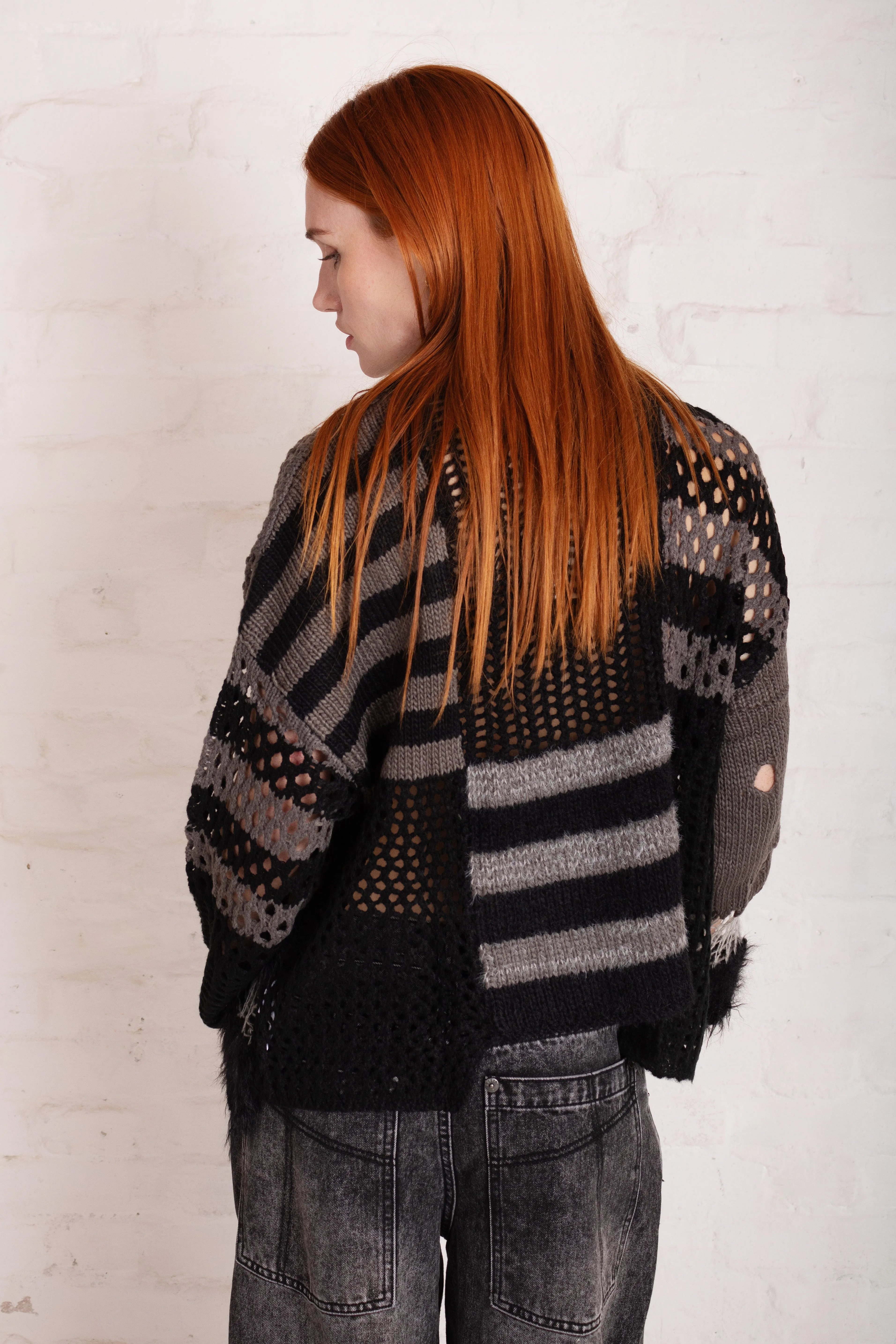 Compound Patchwork Stripe Knit