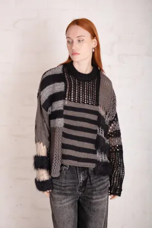 Compound Patchwork Stripe Knit