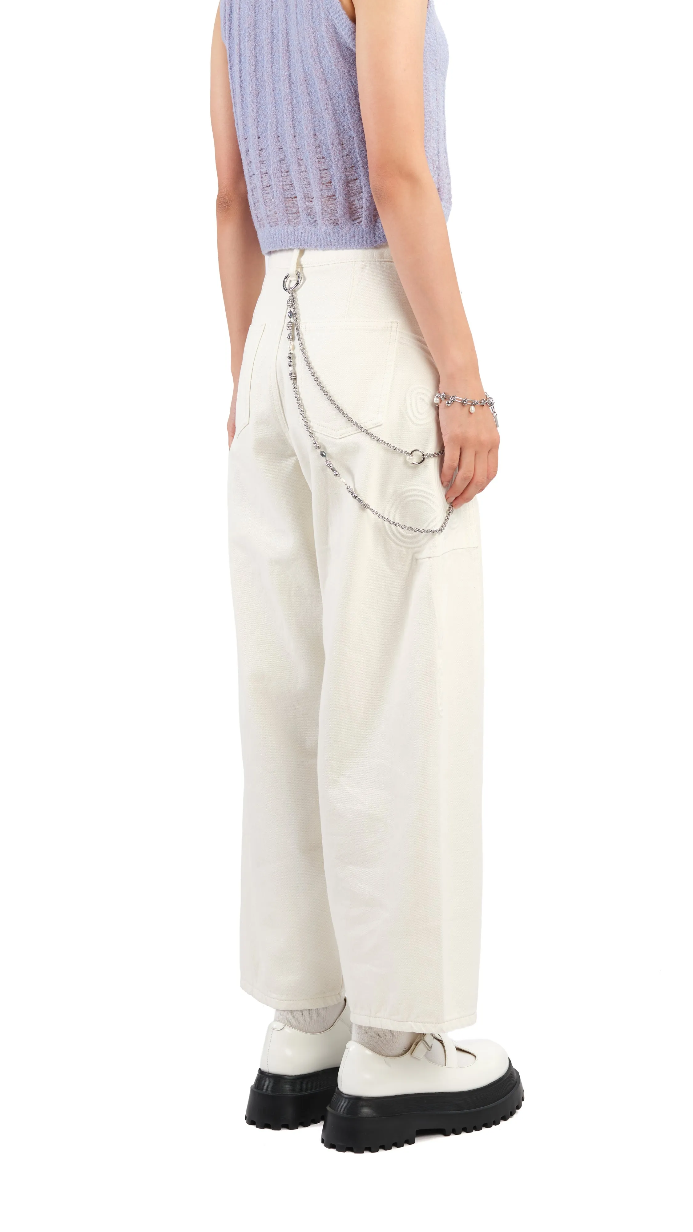 Corded Braiding Balloon Jeans