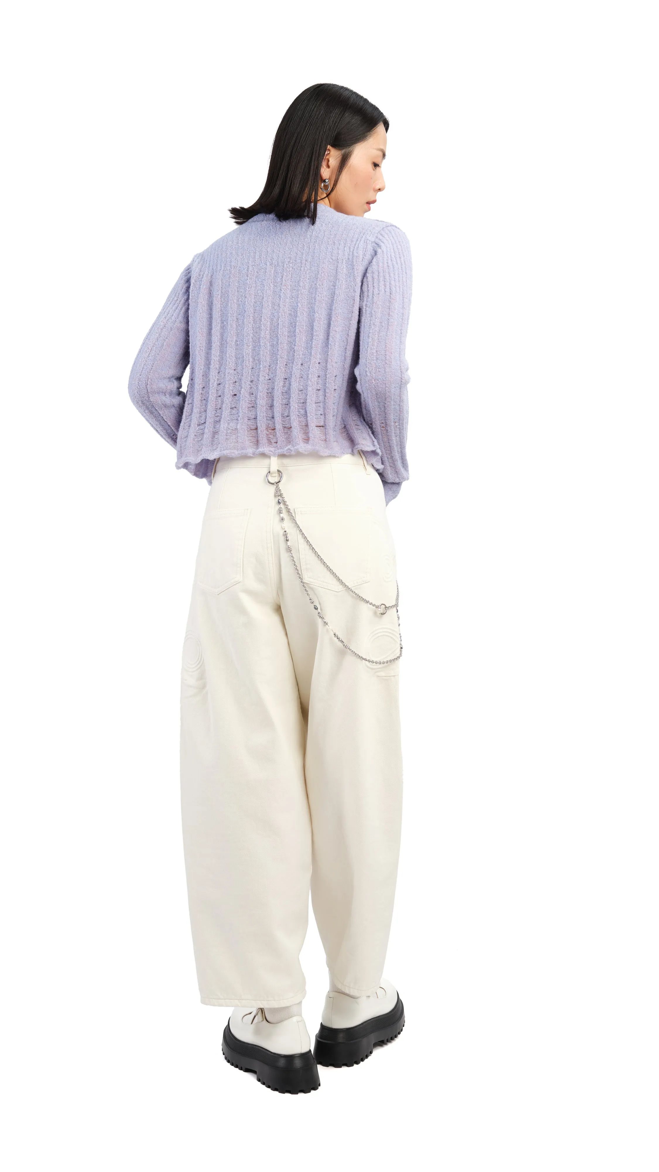 Corded Braiding Balloon Jeans