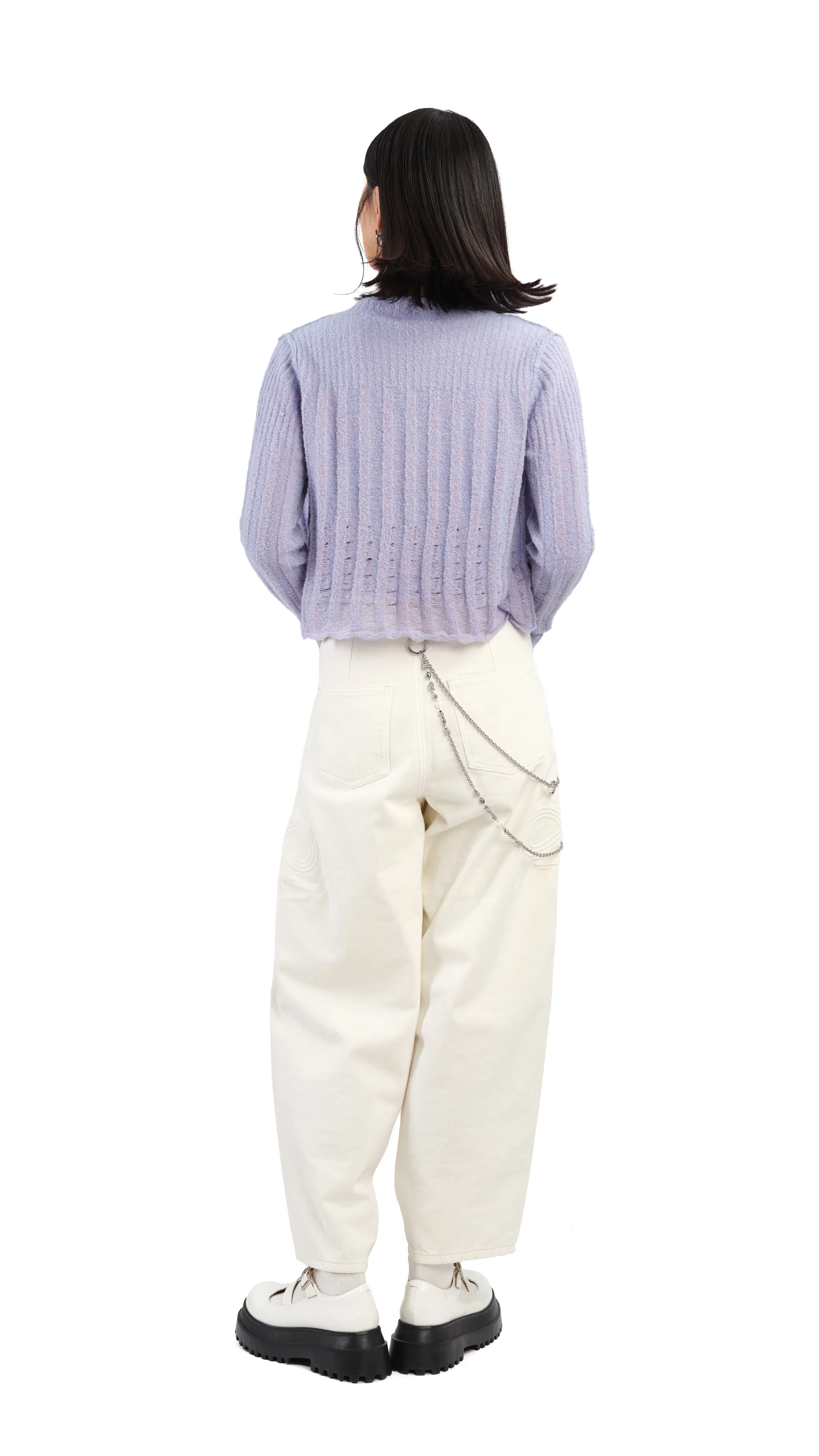 Corded Braiding Balloon Jeans