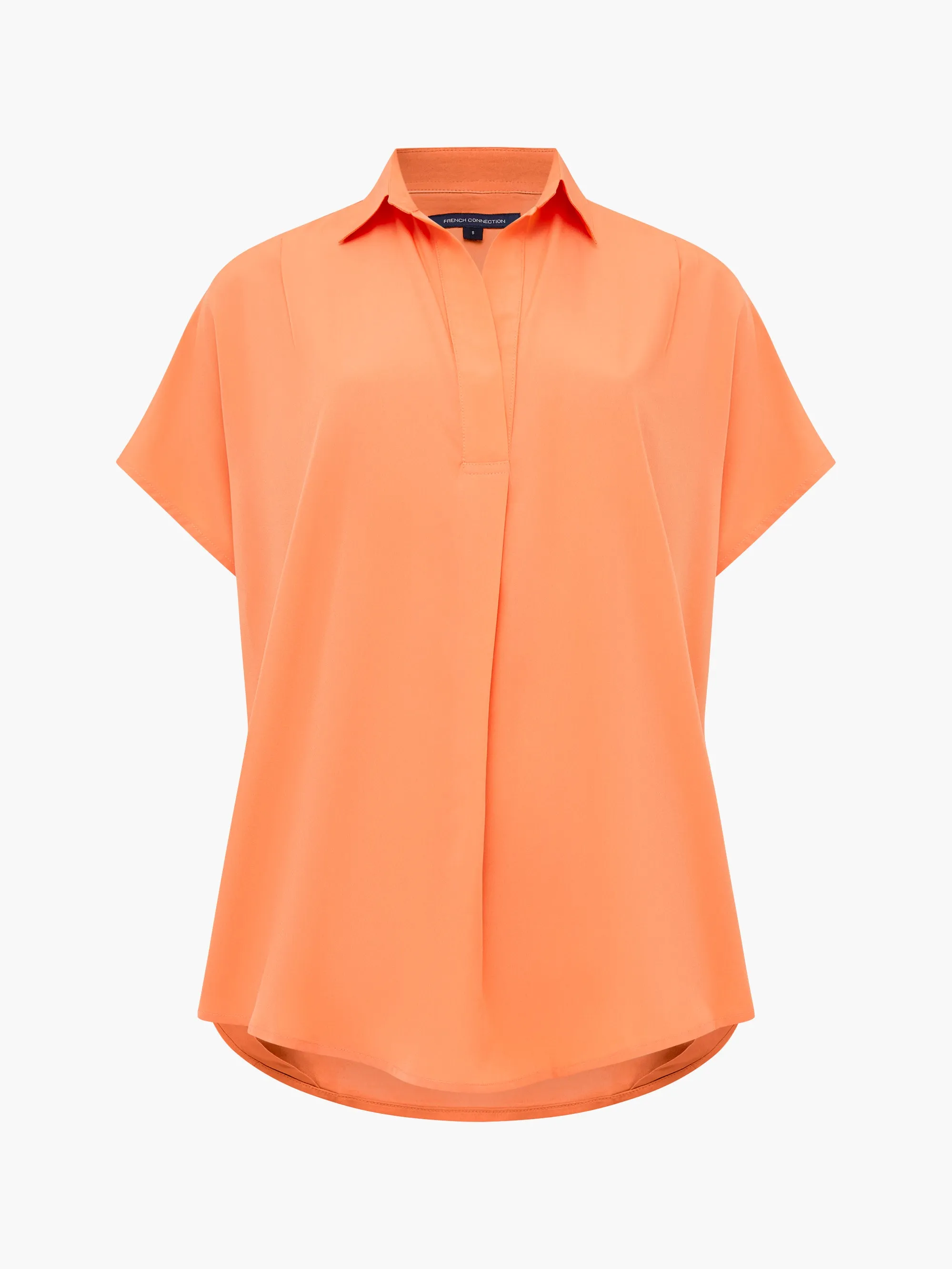 Crepe Light Cap Sleeve Popover Shirt
