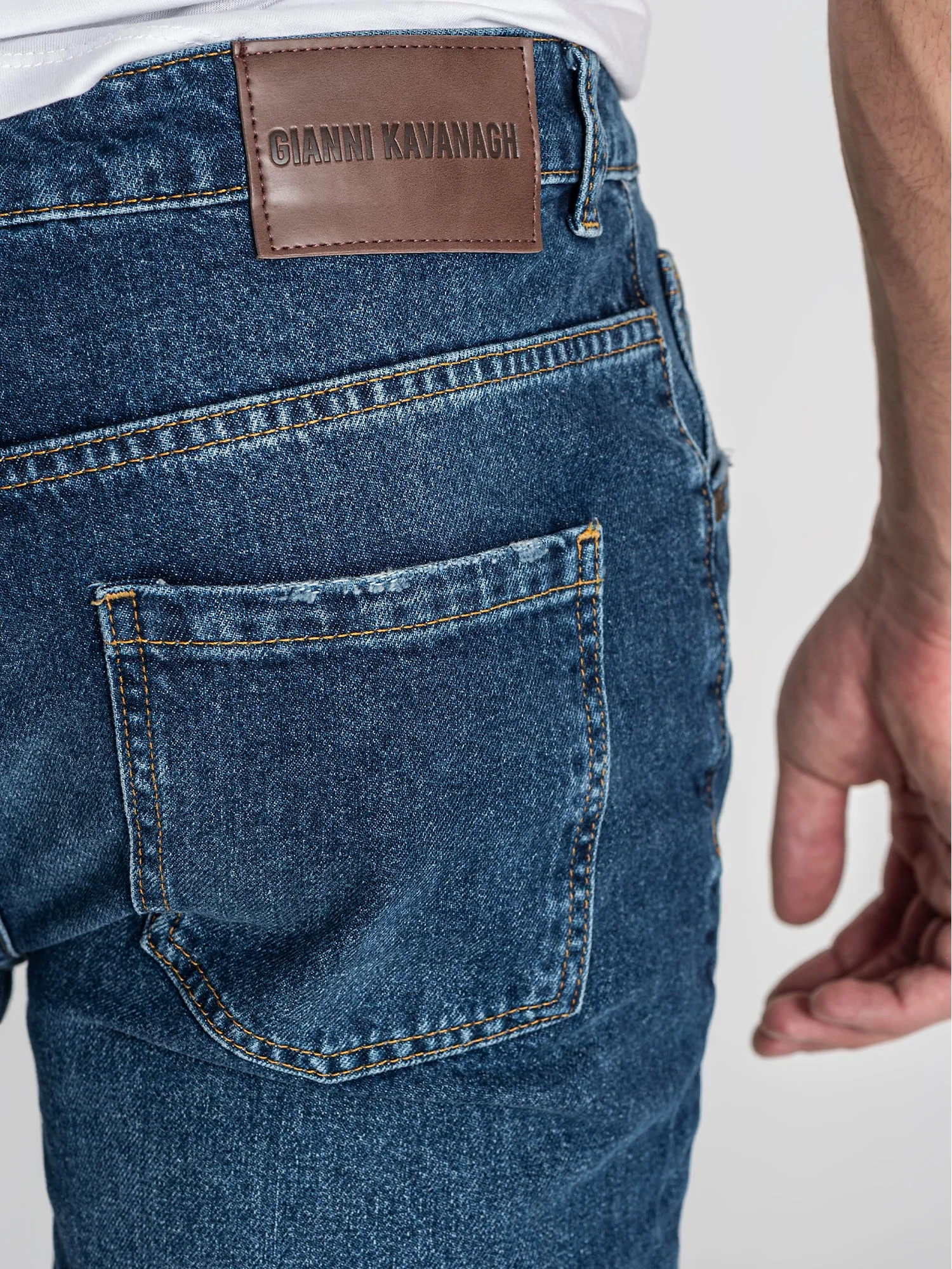 Dark Blue Core Straight-Leg Jeans