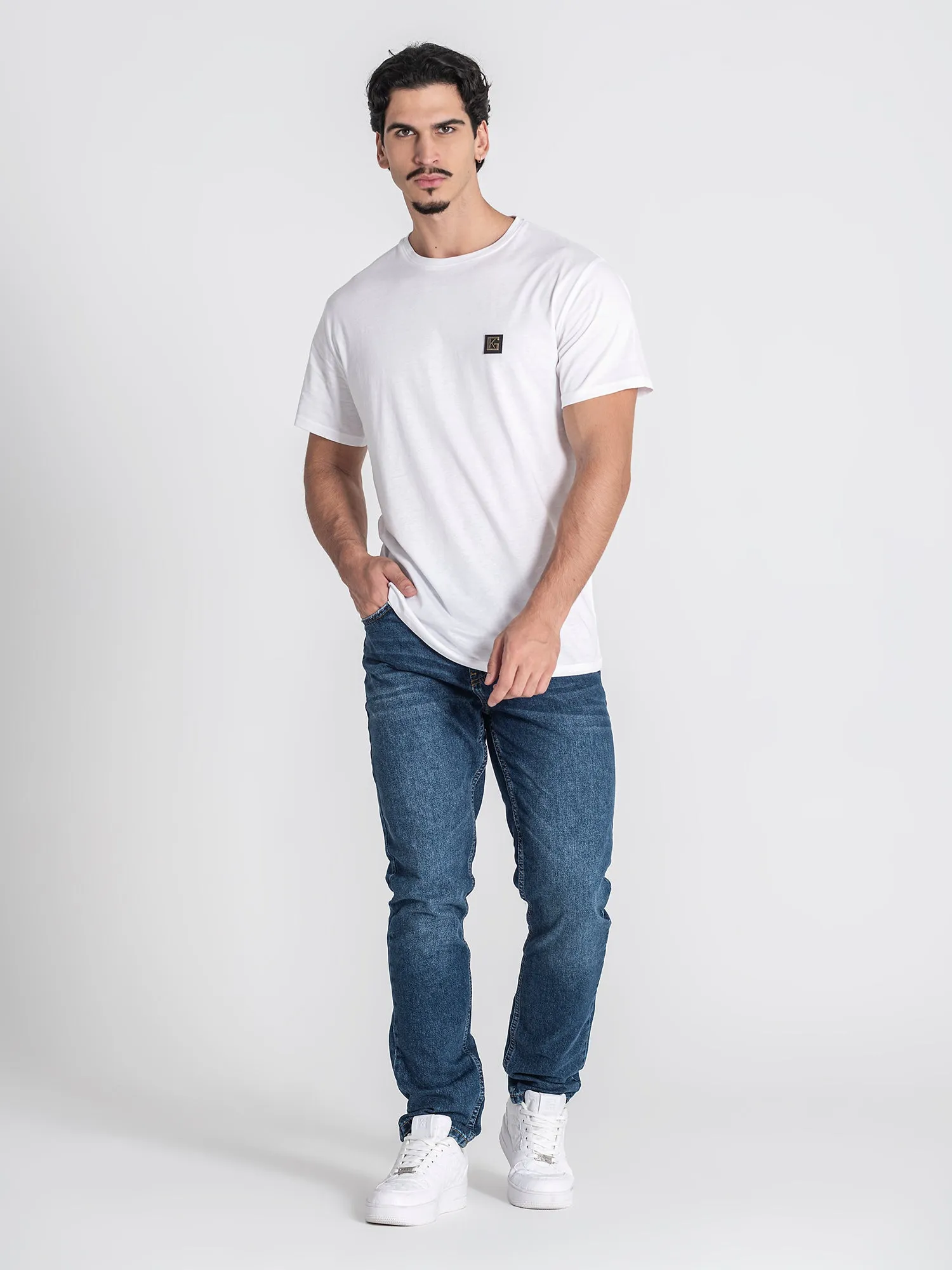 Dark Blue Core Straight-Leg Jeans