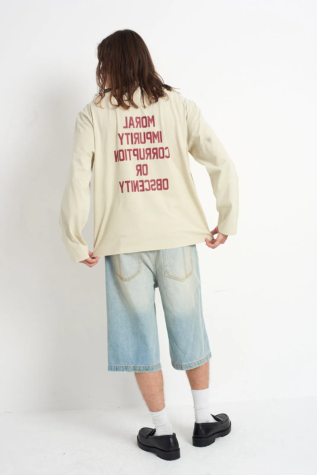 Definition White LS Slogan Tee