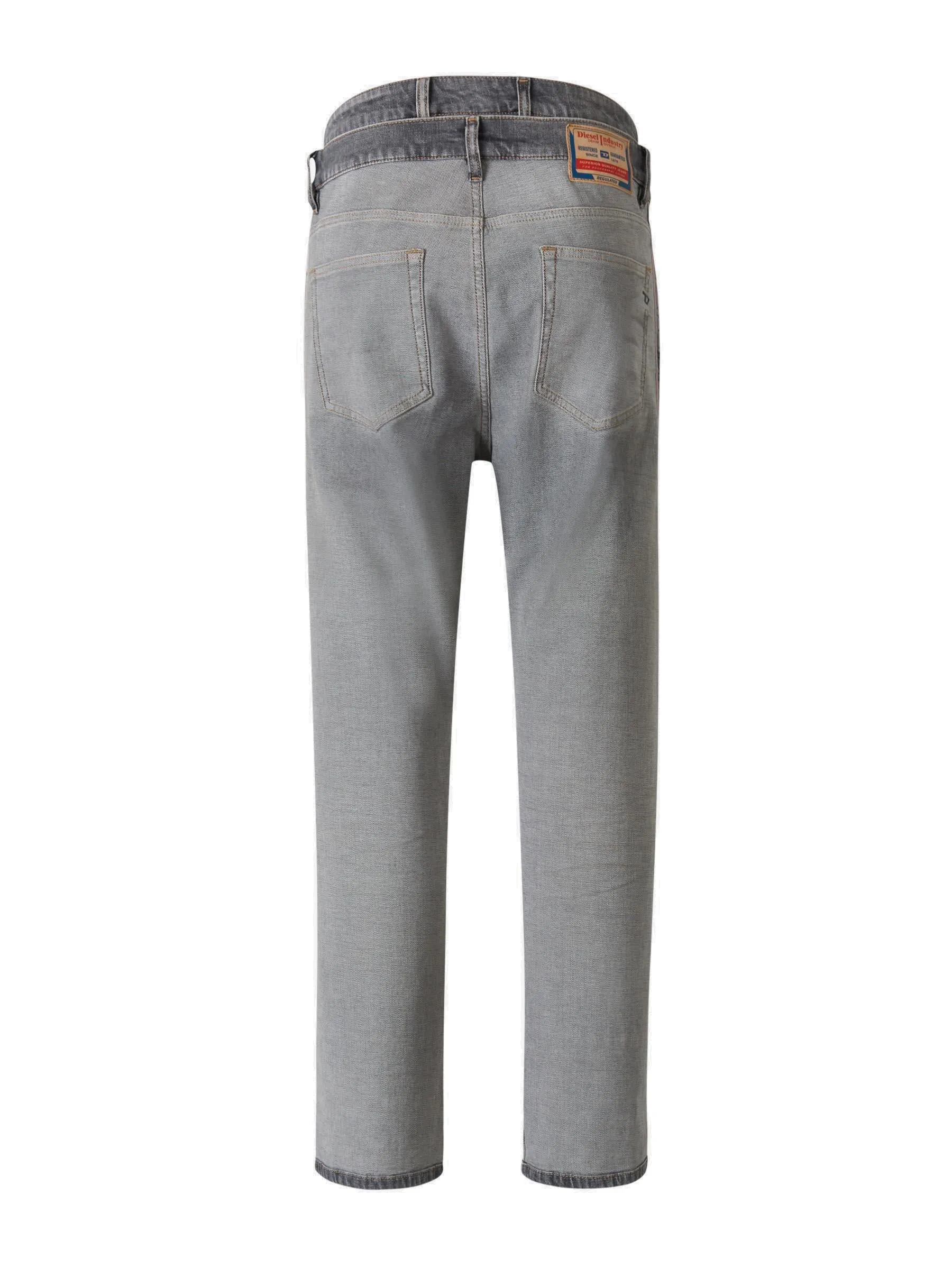 Diesel Logo Patch Straight Leg Jeans