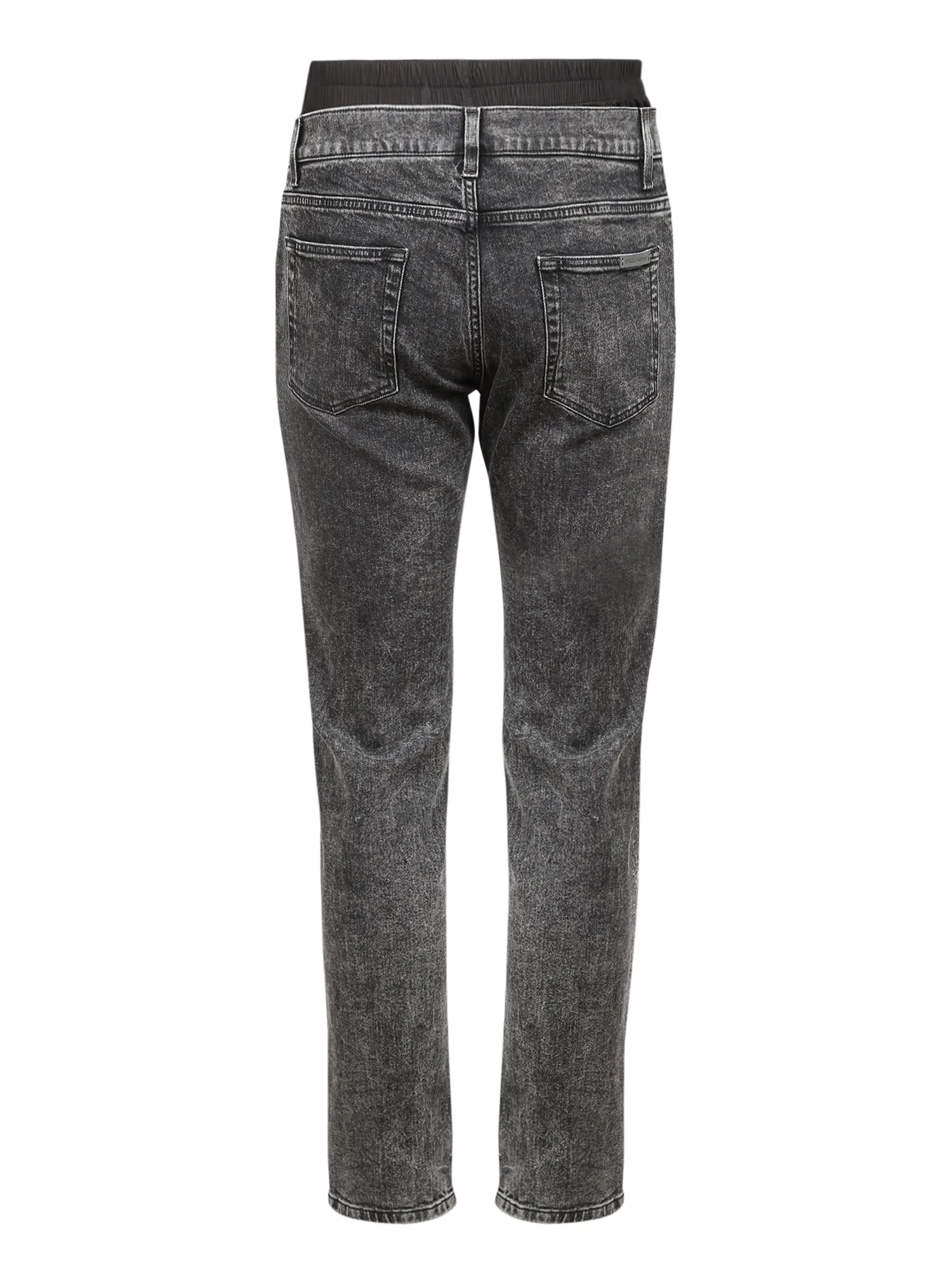 Dolce & Gabbana Layered Waistband Slim Cut Jeans