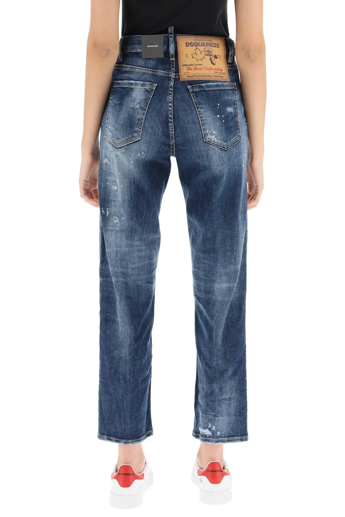 Dsquared2 Distressed Straight Leg Jeans
