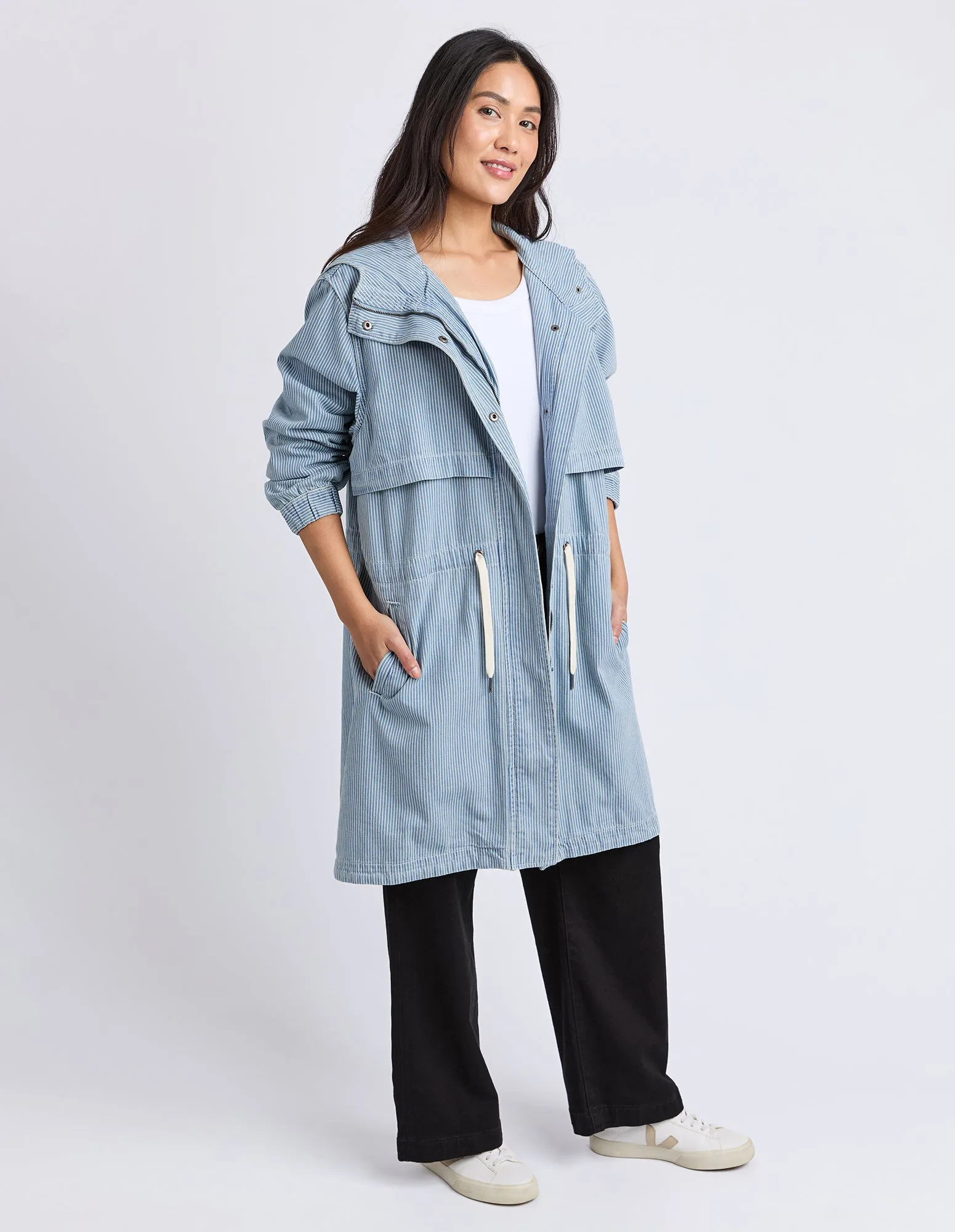 Elm Bennet Denim Parker Blue White Stripe