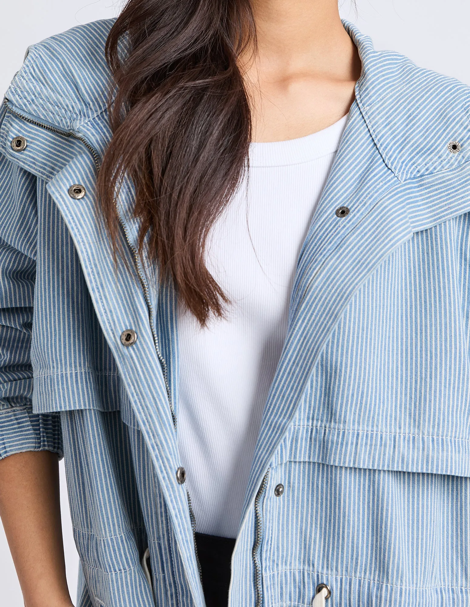 Elm Bennet Denim Parker Blue White Stripe