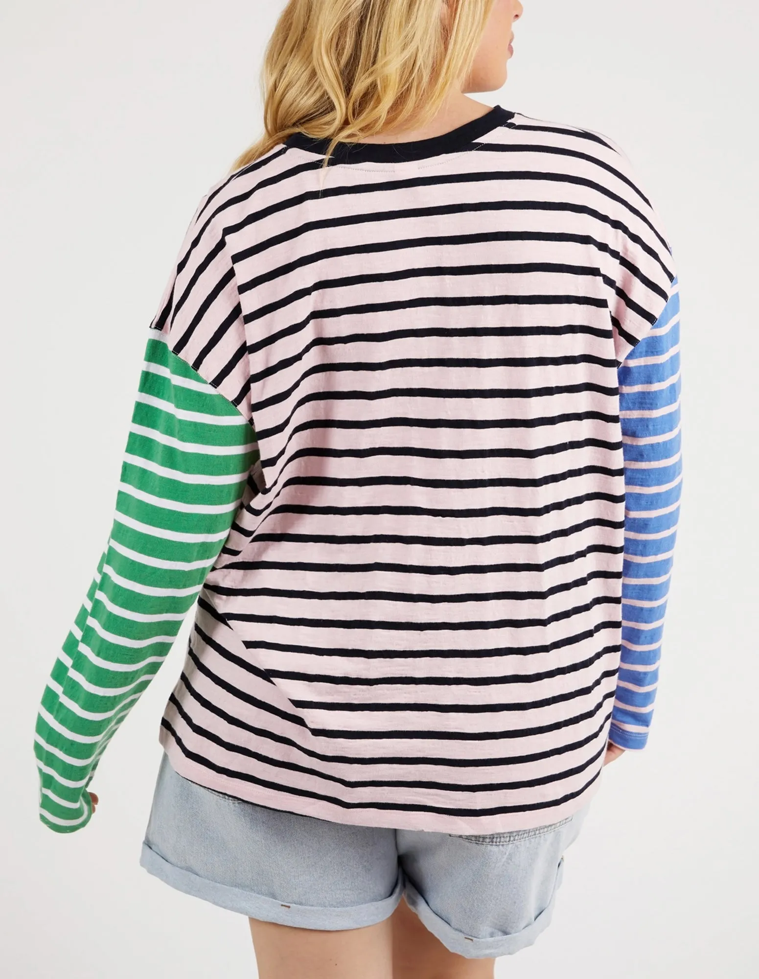 Elm Sally Stripe L/S Tee Pinkaboo