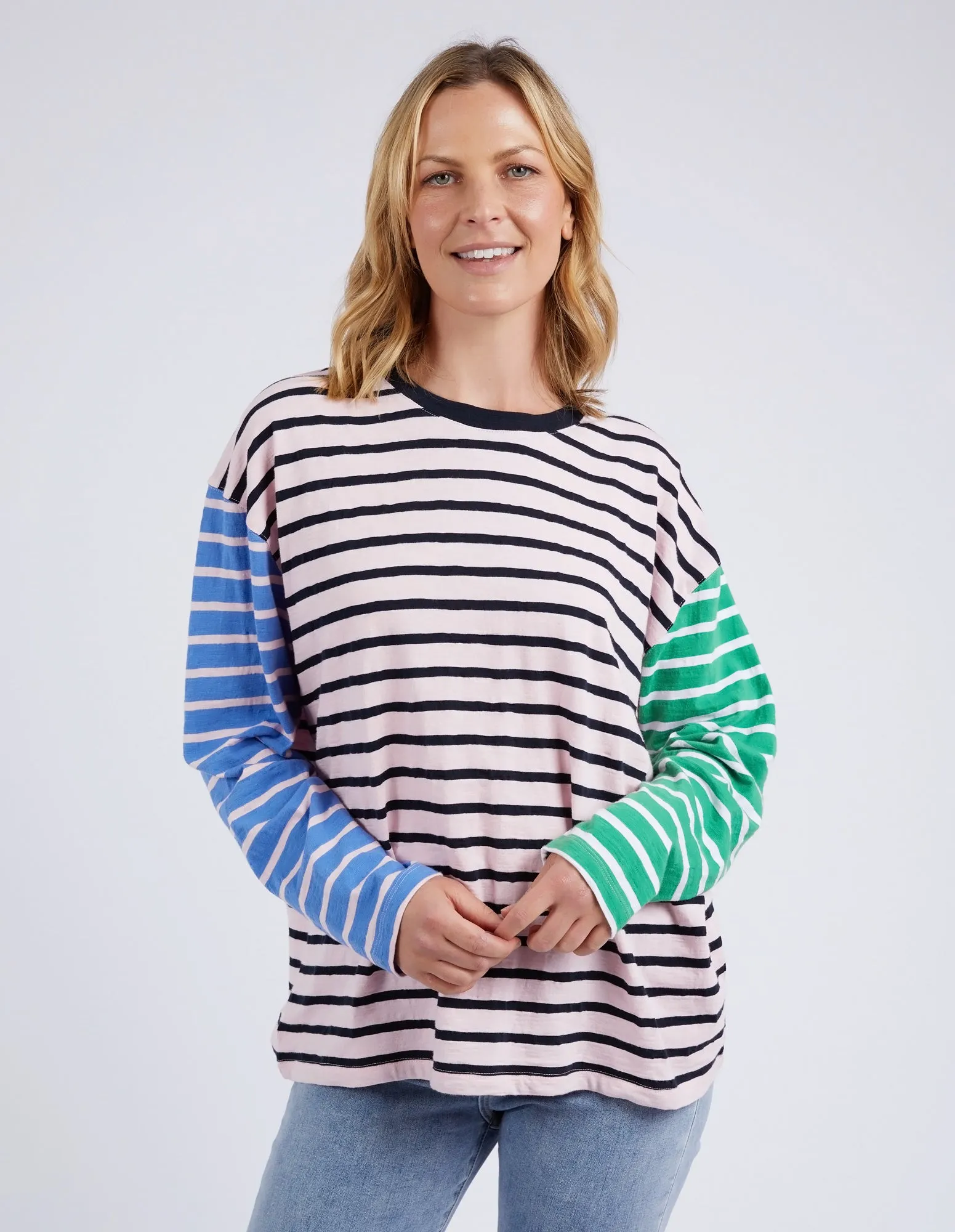 Elm Sally Stripe L/S Tee Pinkaboo