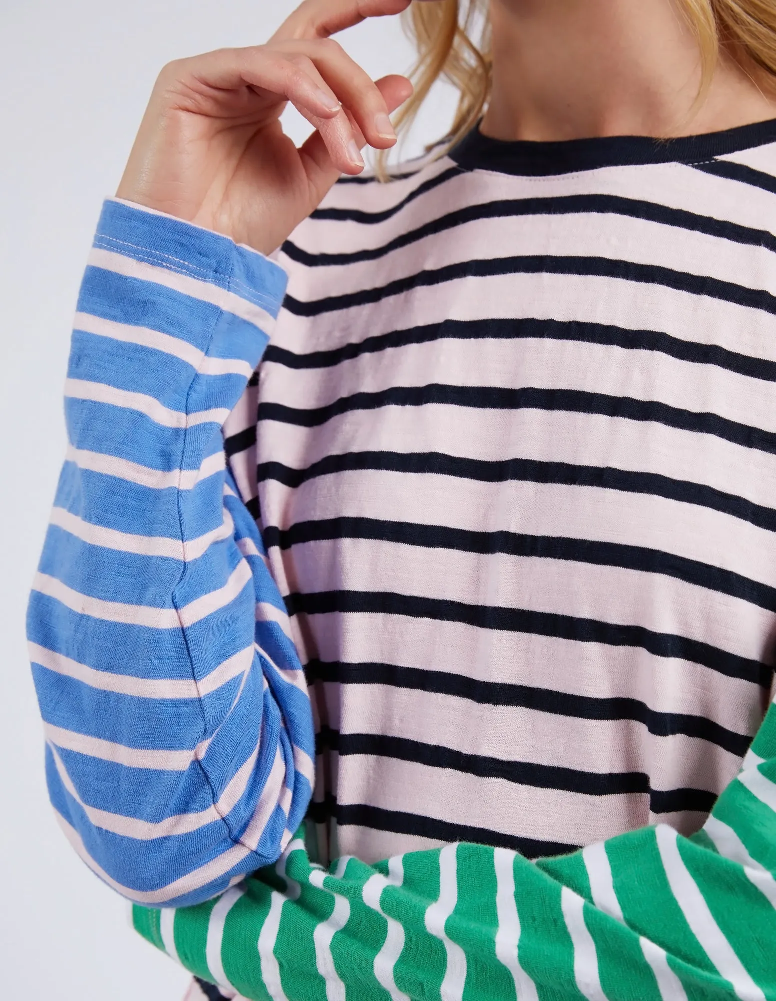 Elm Sally Stripe L/S Tee Pinkaboo