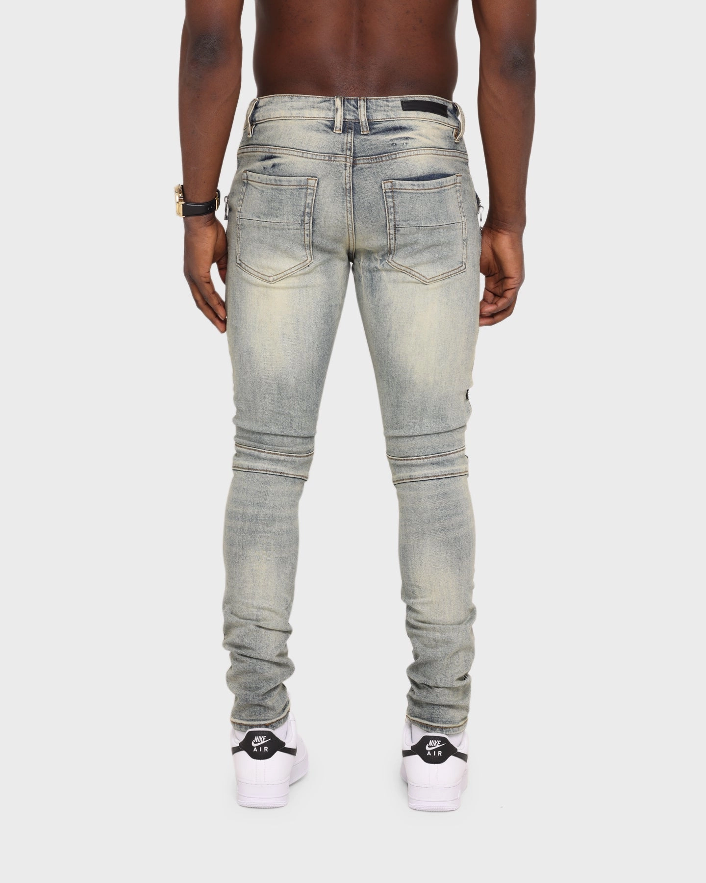 Embellish Sunny Biker Denim Jean Light Sand