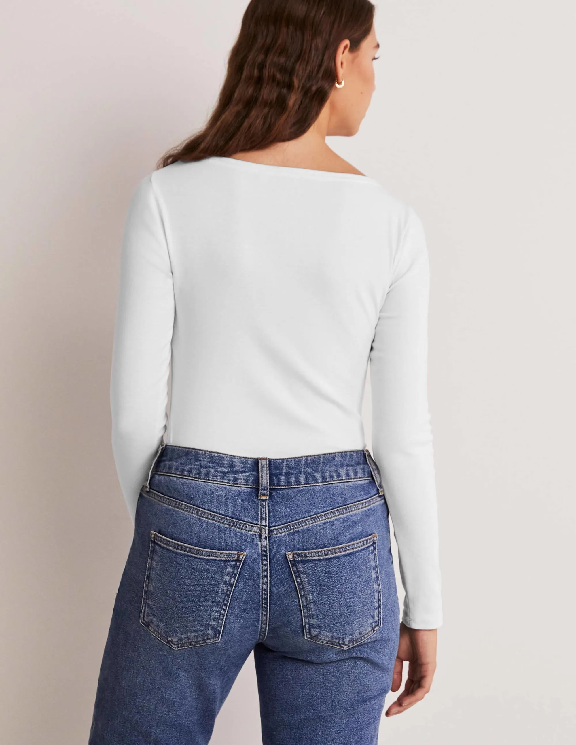 Essential Boatneck Top-White