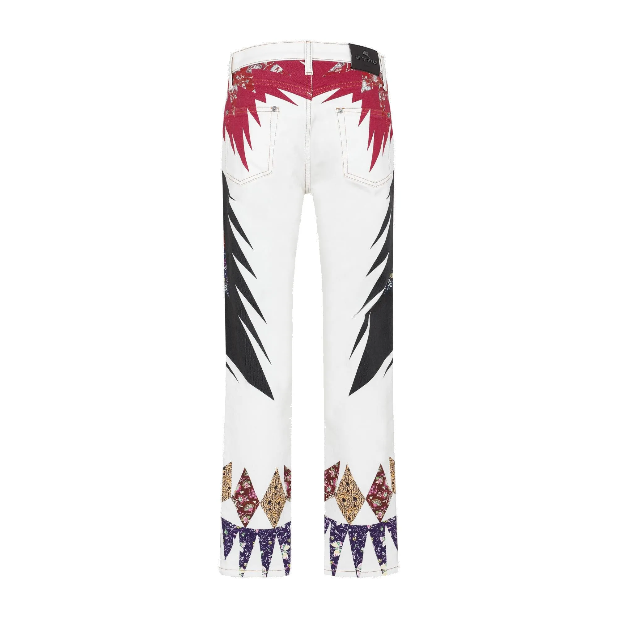 Etro Logo Patch Straight Leg Jeans
