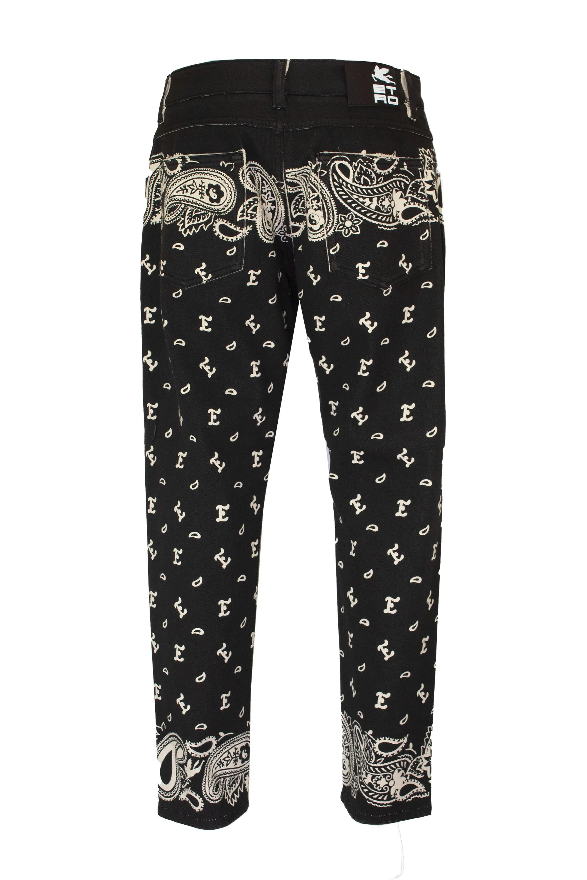 Etro Paisley Print Straight Leg Jeans