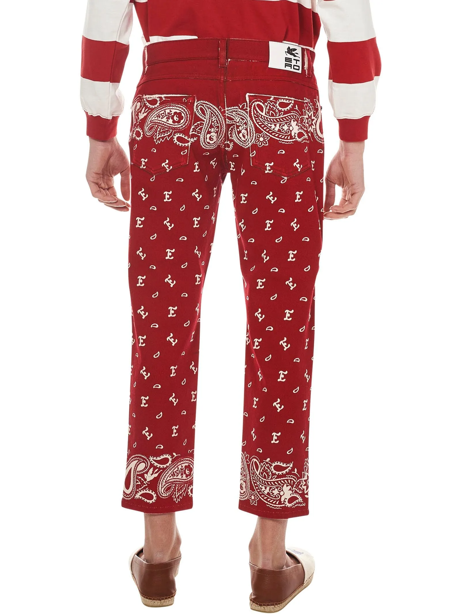 Etro Paisley Print Straight Leg Jeans