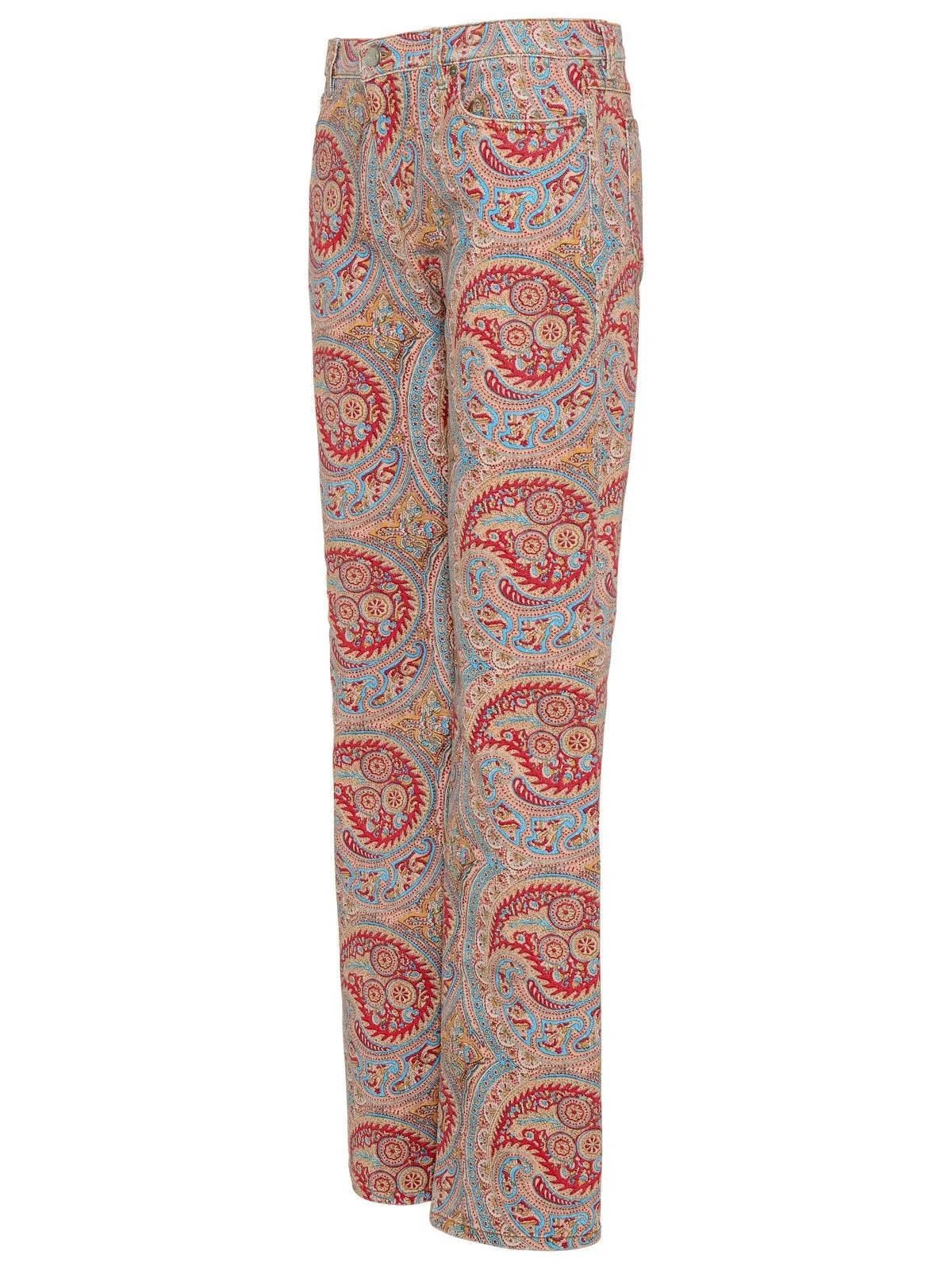 Etro Paisley Printed Mid Rise Jeans