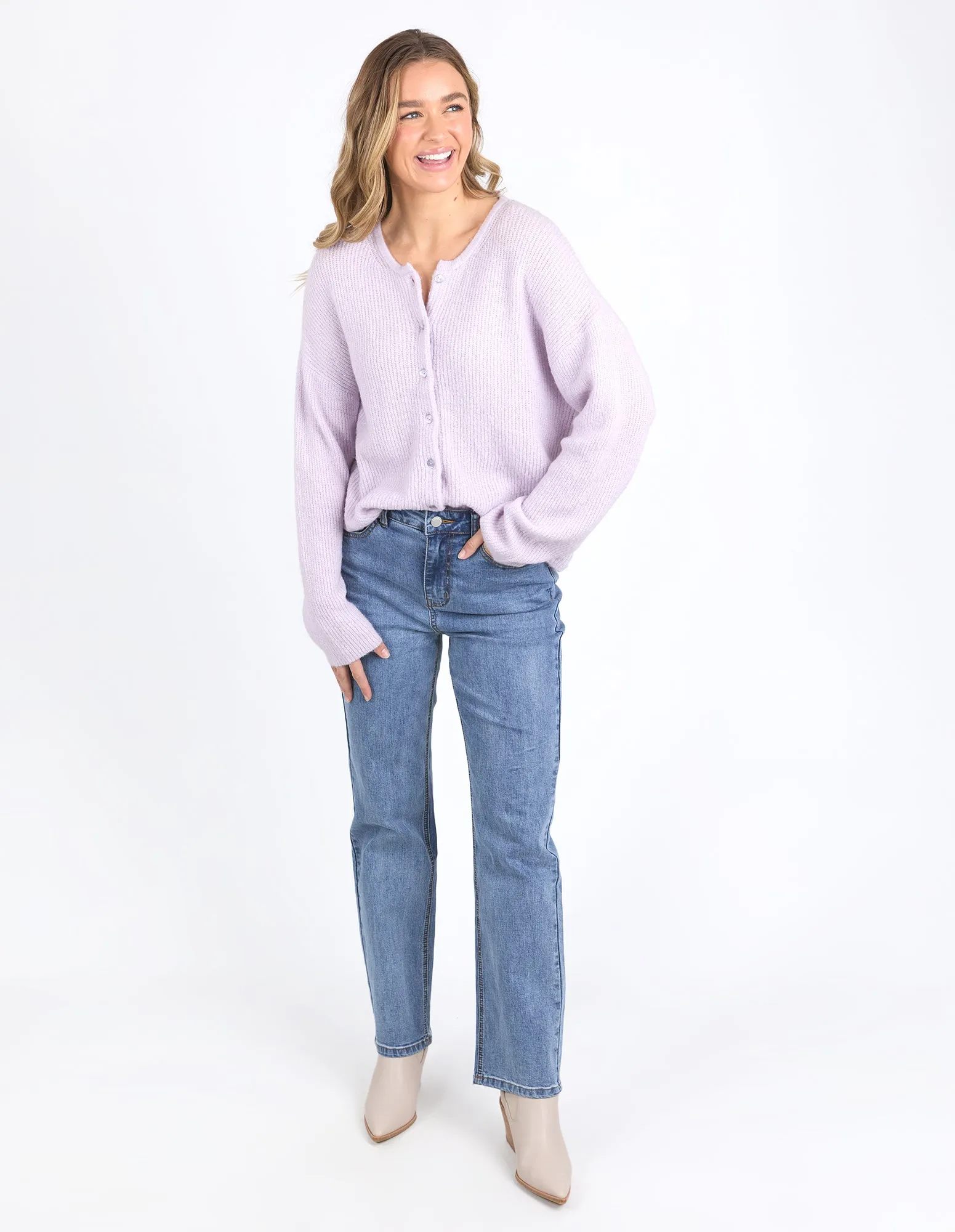 Foxwood Murphy Knit Cardi Orchid Petal
