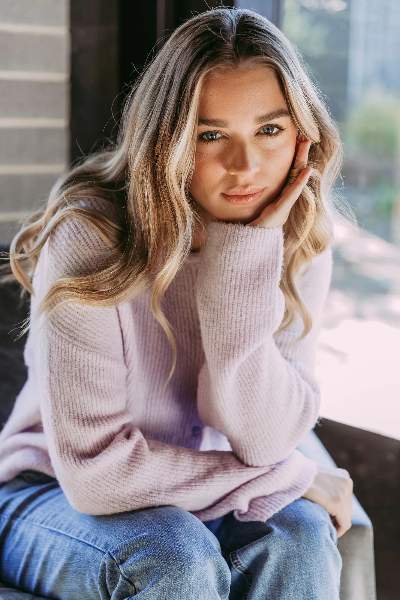 Foxwood Murphy Knit Cardi Orchid Petal