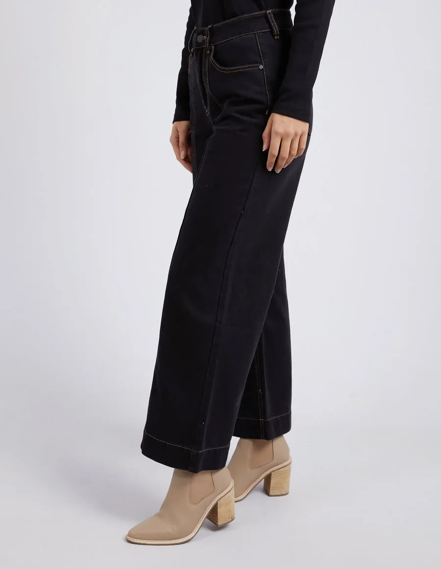 Foxwood Royal Wide Leg Jean Black