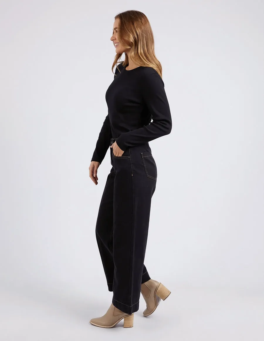 Foxwood Royal Wide Leg Jean Black