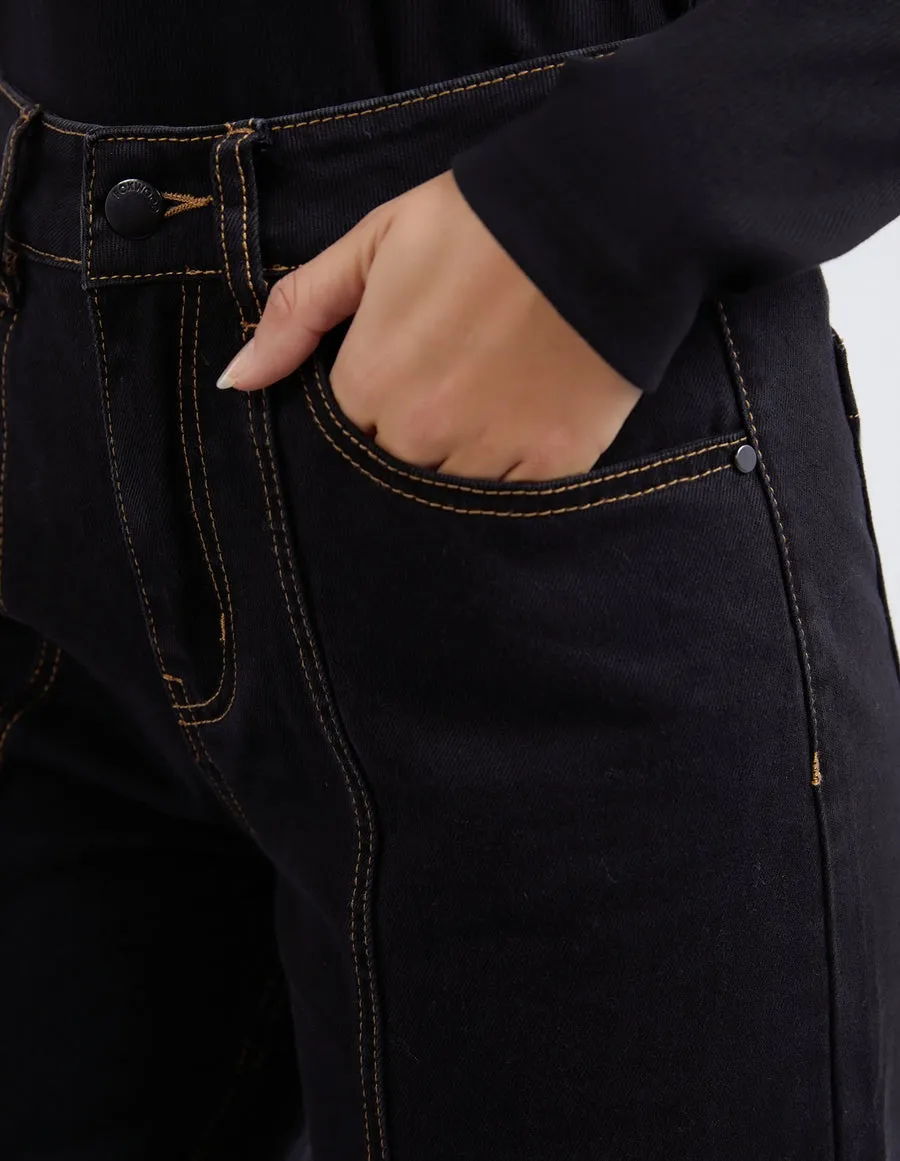 Foxwood Royal Wide Leg Jean Black