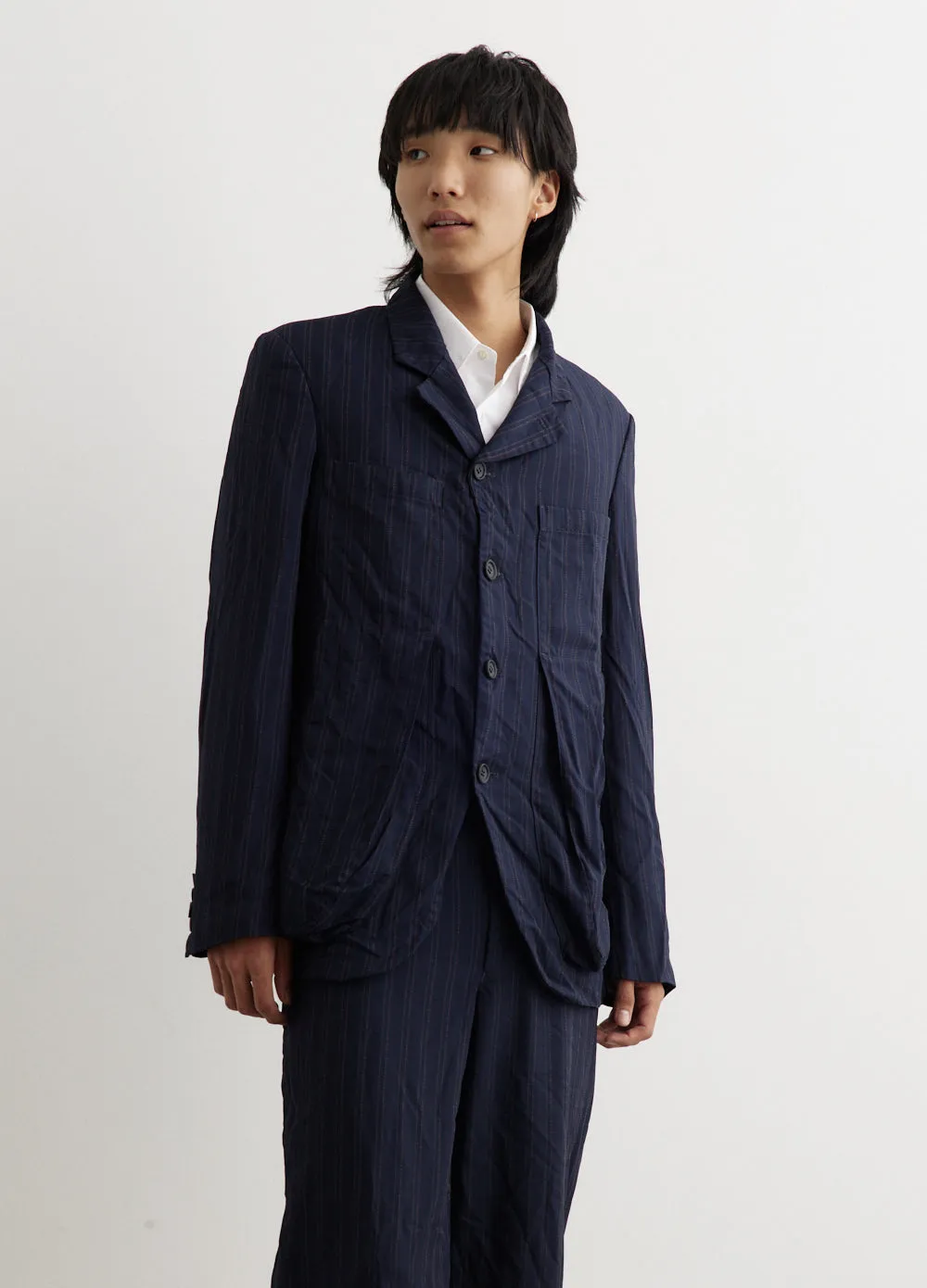 Garment Dyed Stripe Jacket