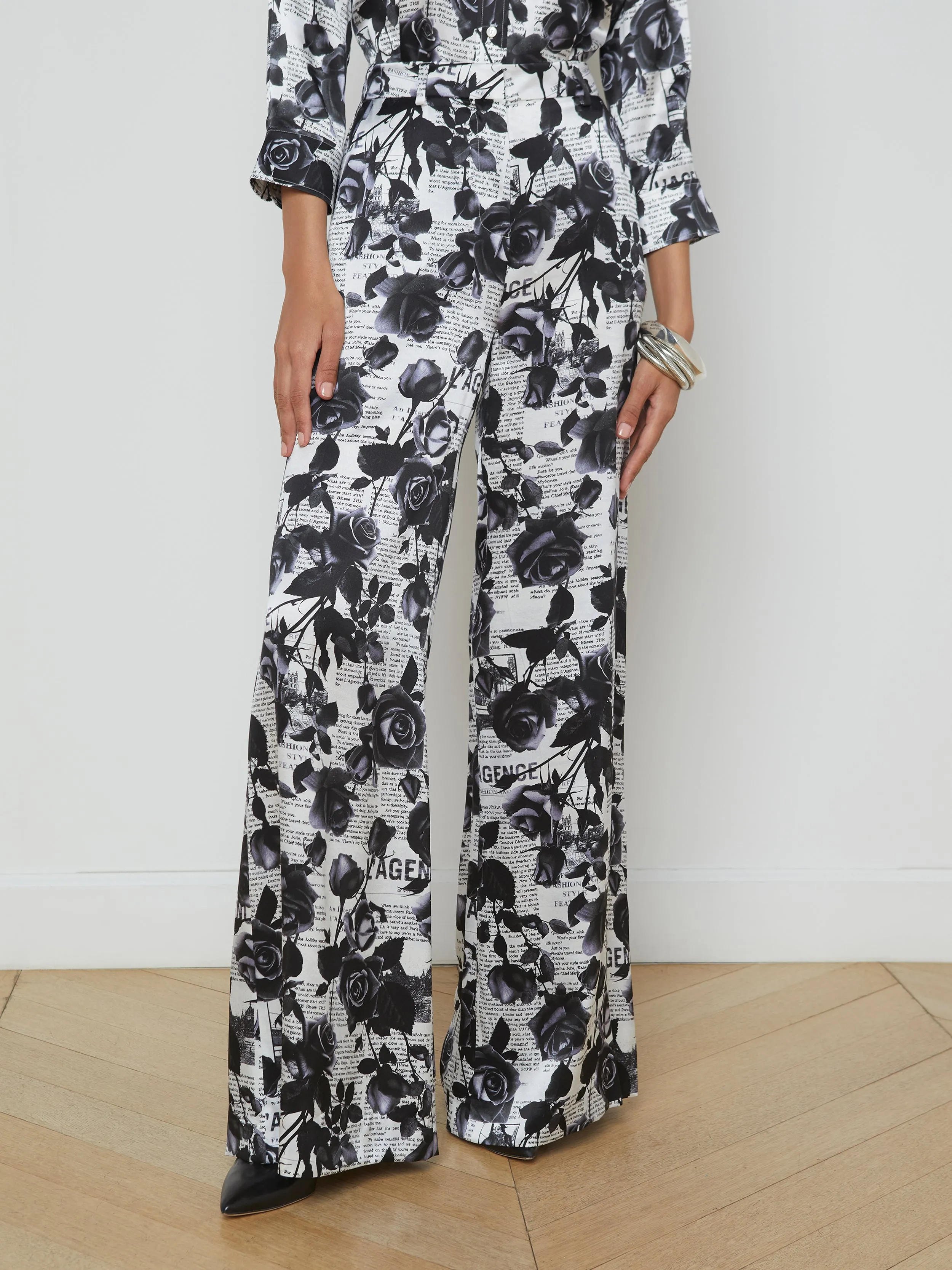 Gavin Silk Wide-Leg Pant