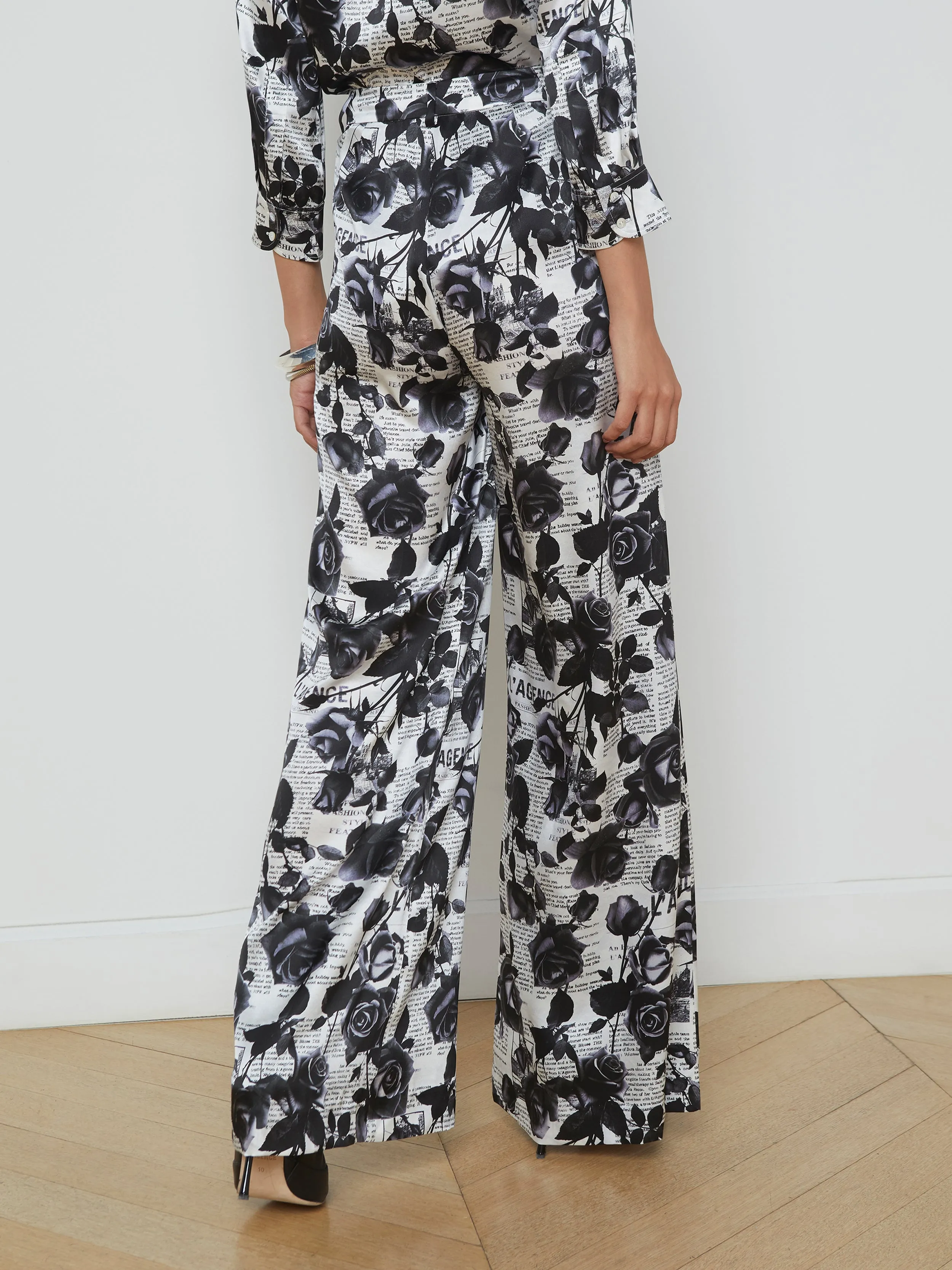 Gavin Silk Wide-Leg Pant