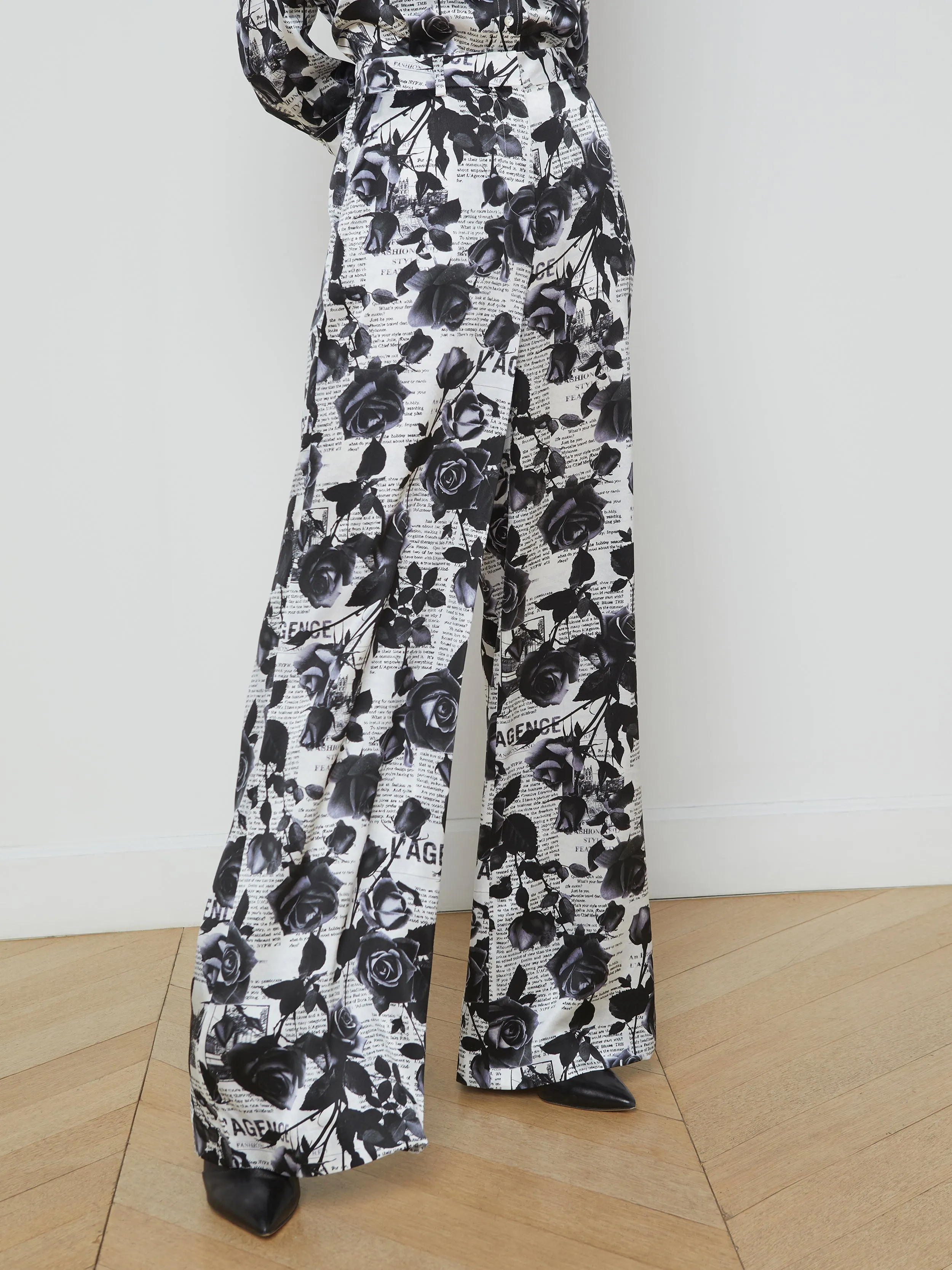 Gavin Silk Wide-Leg Pant