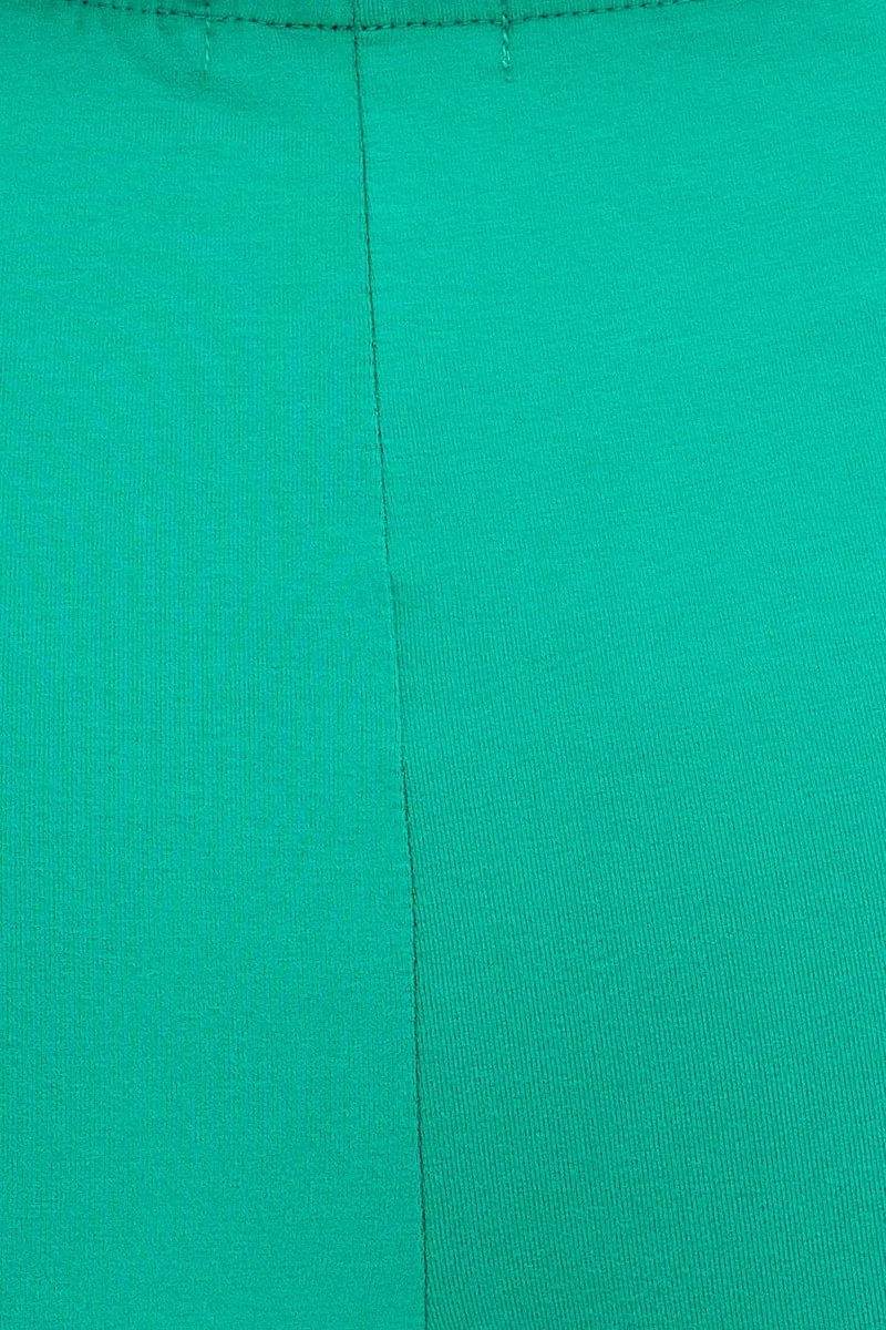 Green Bike Shorts Cotton
