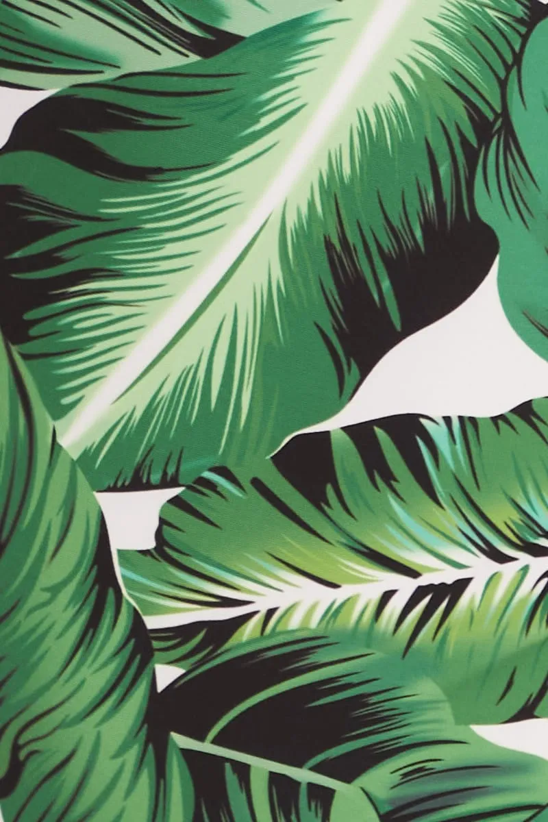 Green Floral Bikini One Piece